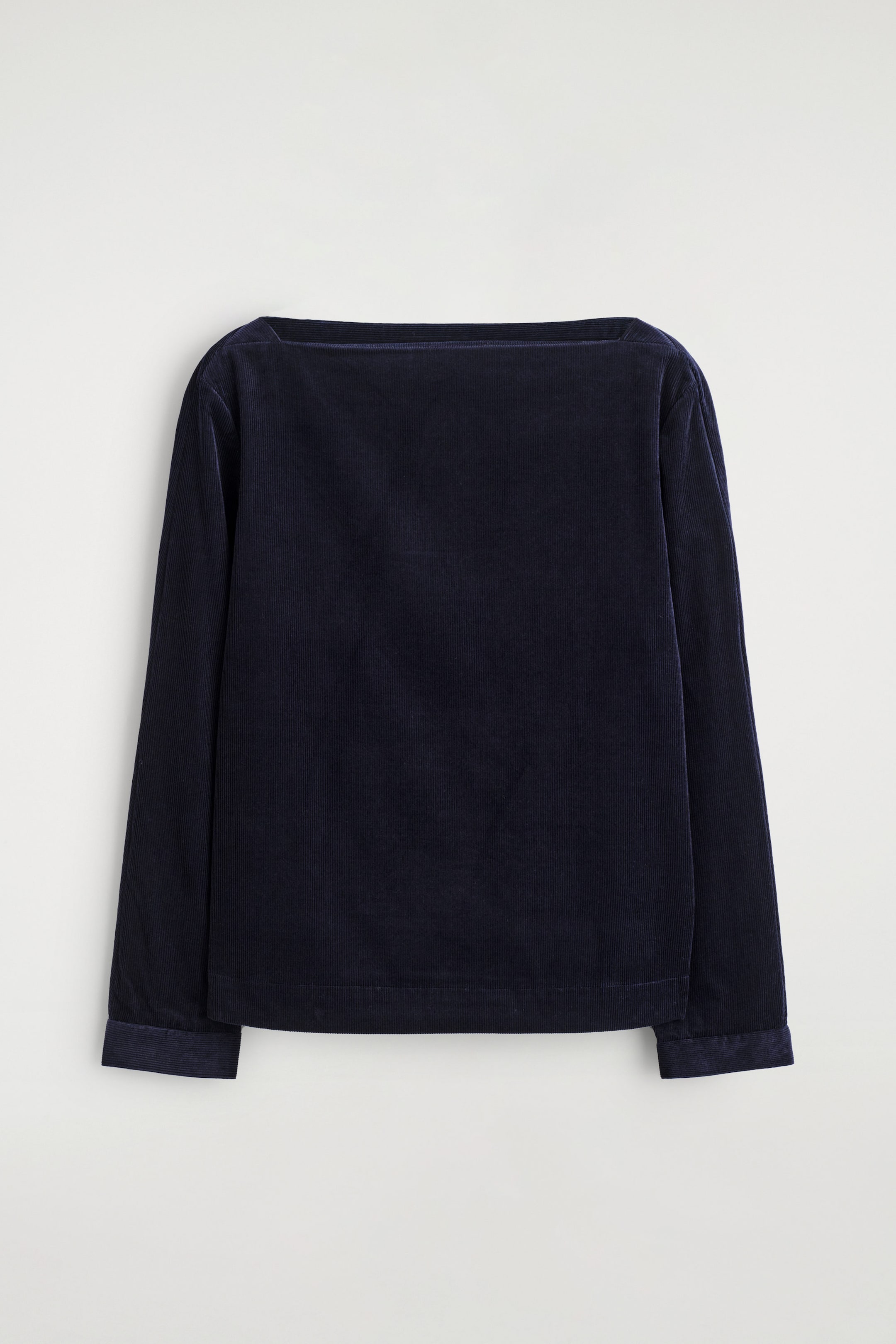 STRAIGHT-NECK CORDUROY TOP - NAVY | COS US