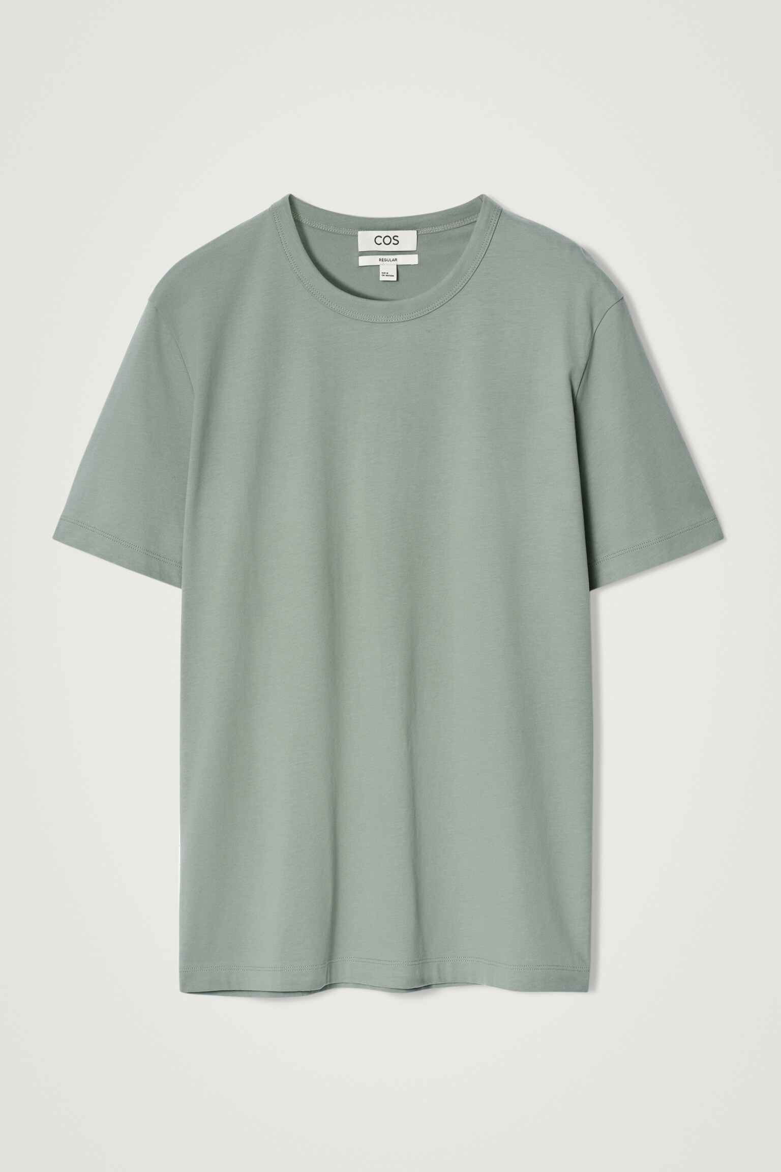 T-SHIRT IN COTONE SPAZZOLATO DAL TAGLIO REGOLARE - VERDE POLVERE/BLU NAVY/NERO/AZZURRO/Bianco/KAKI/BEIGE - 2
