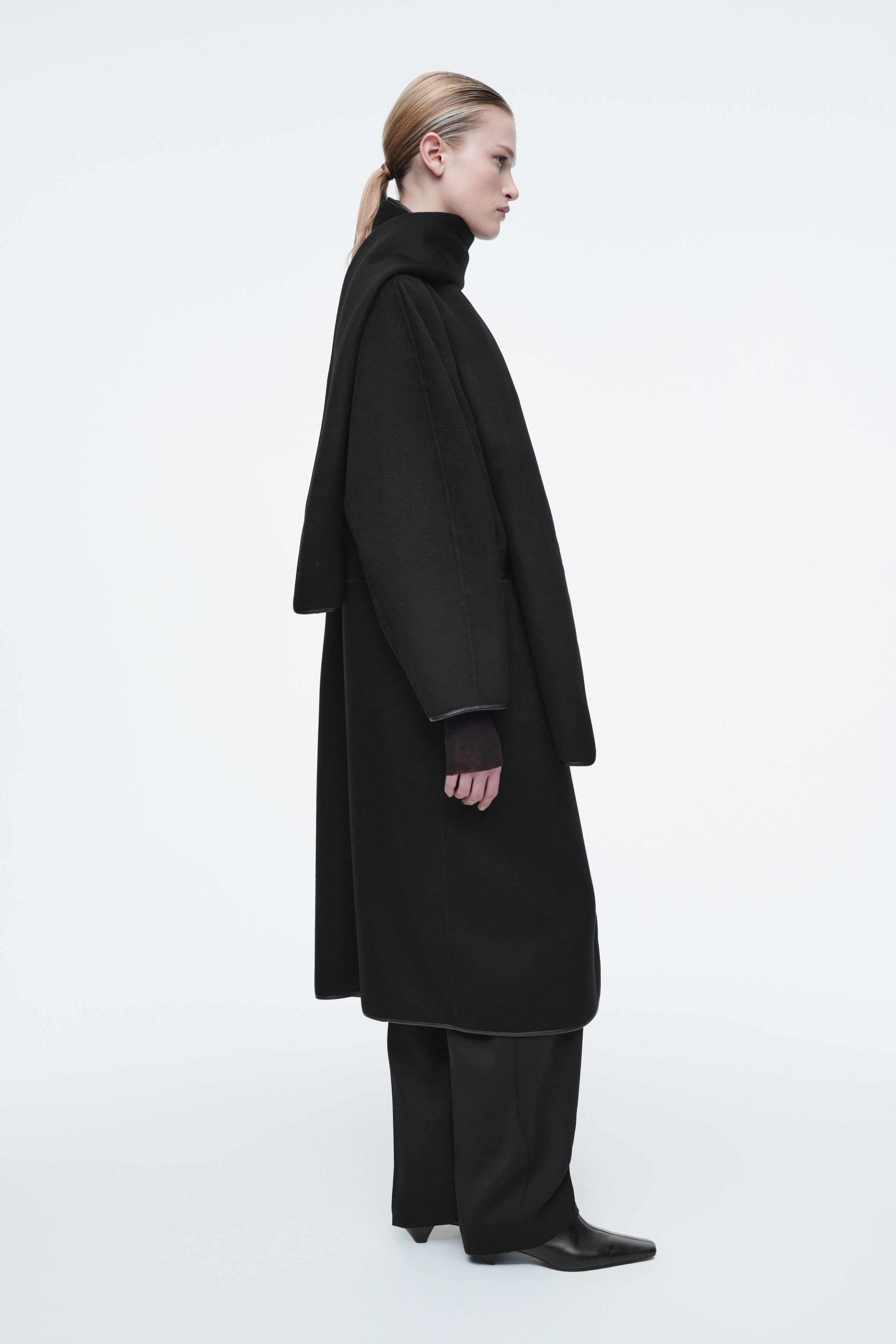 美品 A.P.C. chester coat XS black wool Jil Sander // Wool Double Breasted Coat – VSP Consignment
