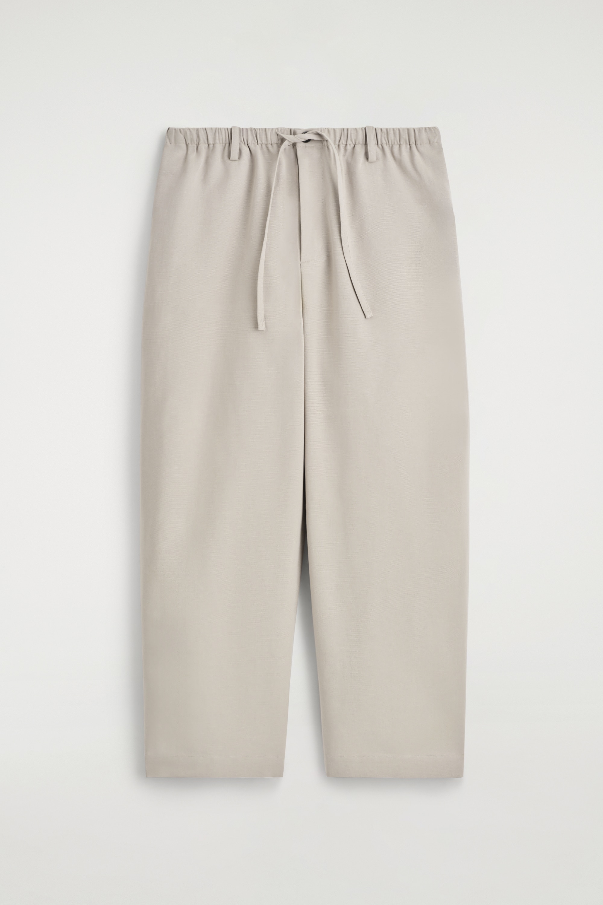 PANTALONI BARREL CON COULISSE - BEIGE/NERO