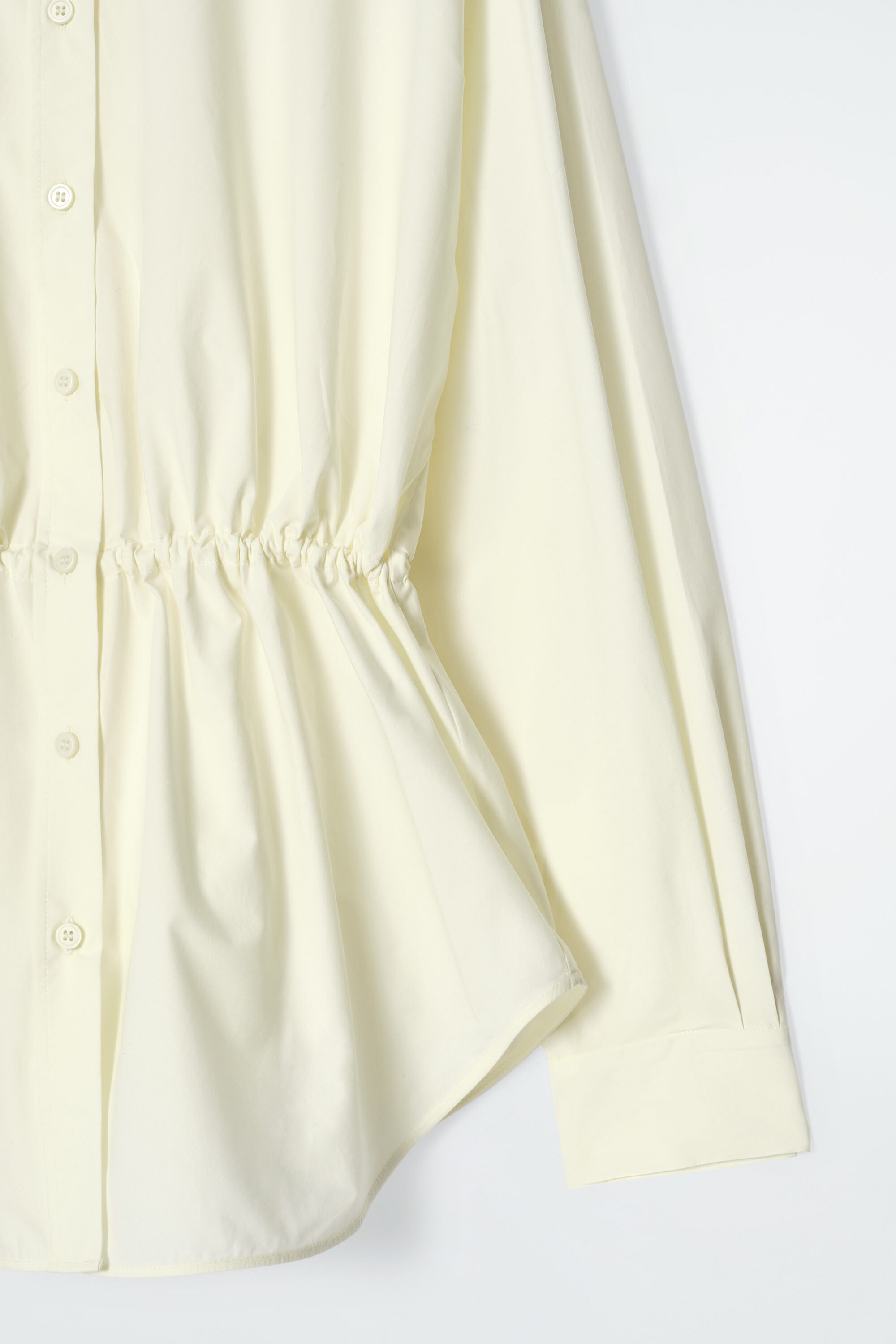DRAWSTRING-WAIST SHIRT - BUTTERMILK | COS