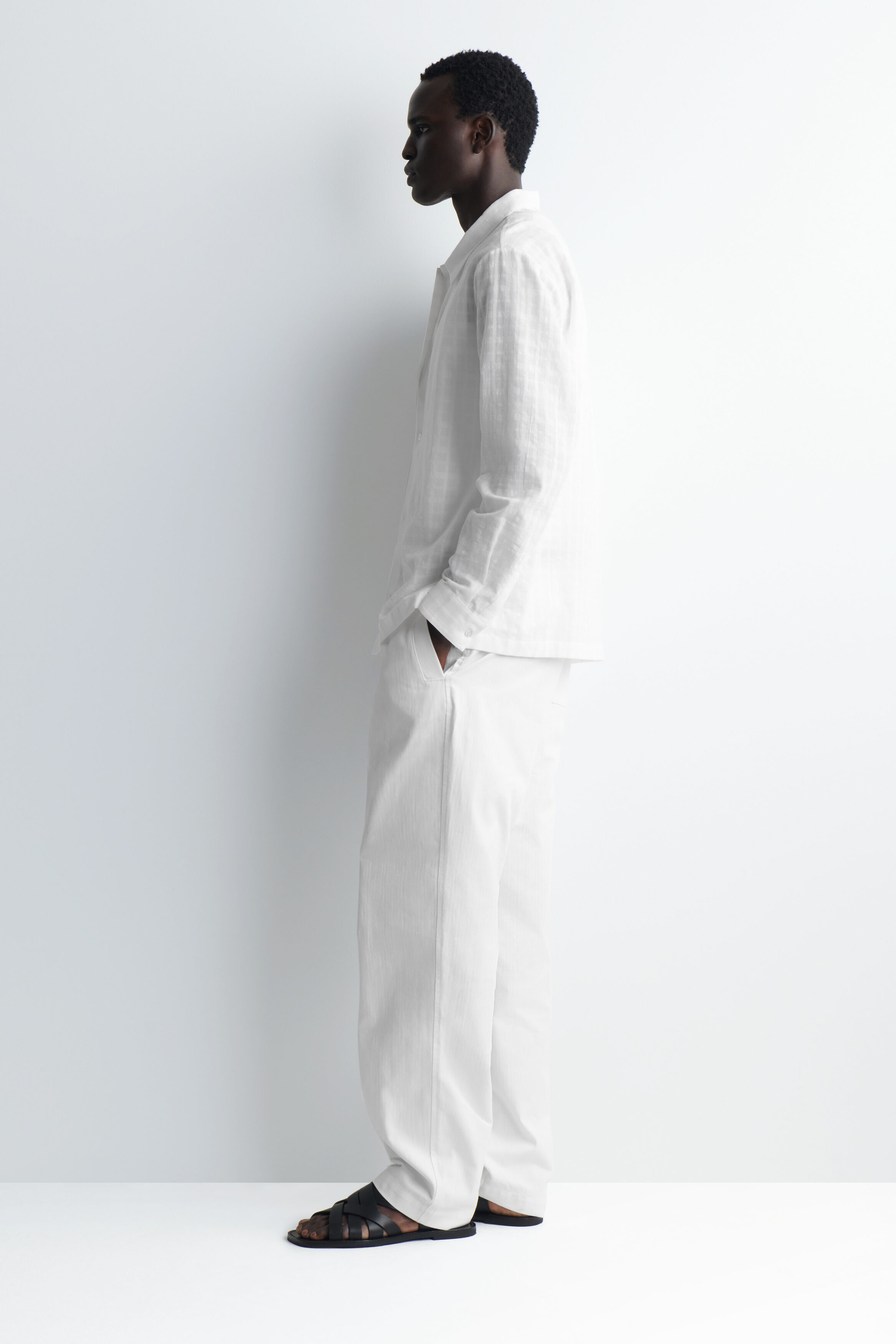 CHECKED COTTON JACQUARD SHIRT - thumbnail 8
