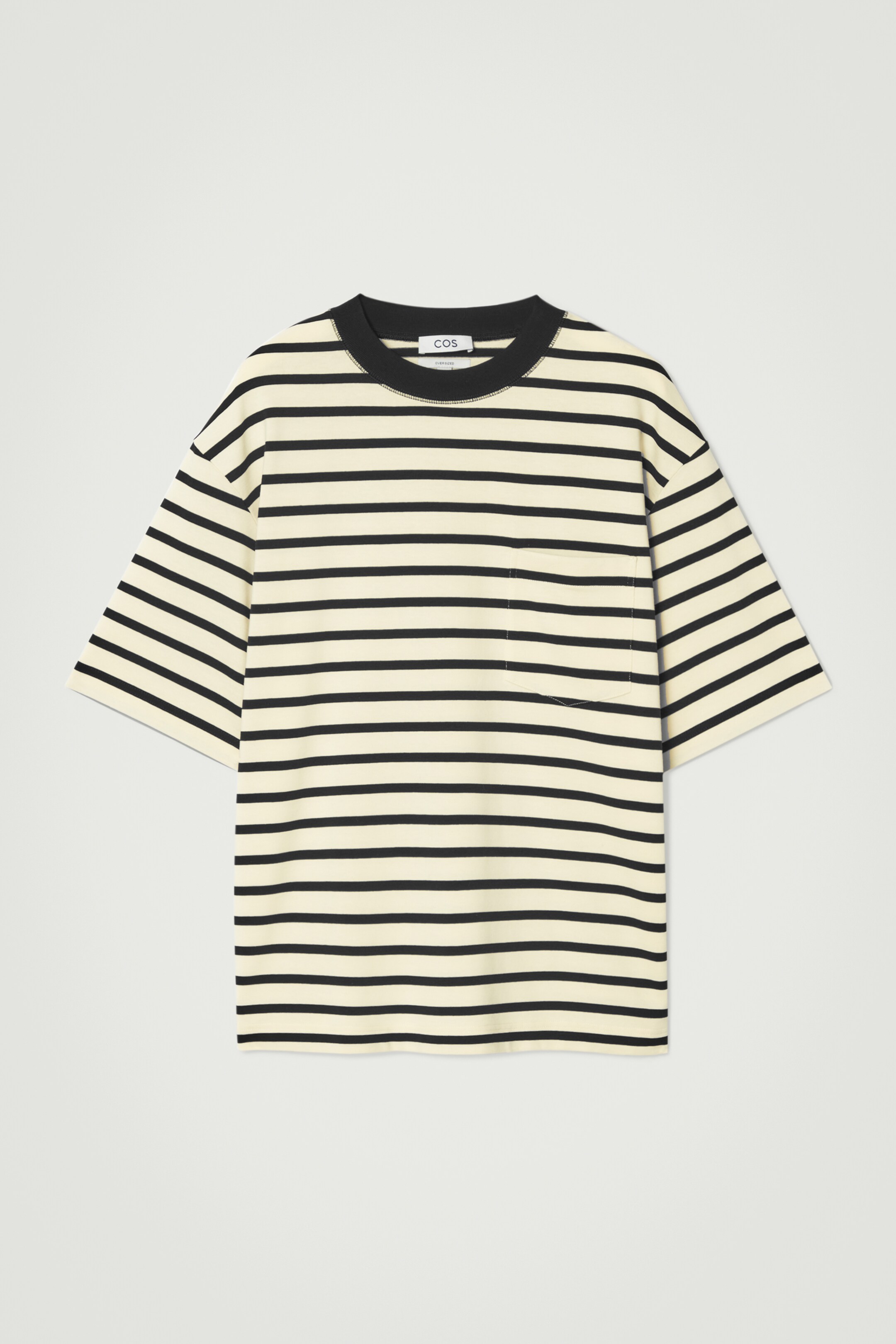 Visualizza immagine più grande: T-SHIRT OVERSIZE IN COTONE PESANTE - CREMA / RIGHE - UOMO | H&M IT 1