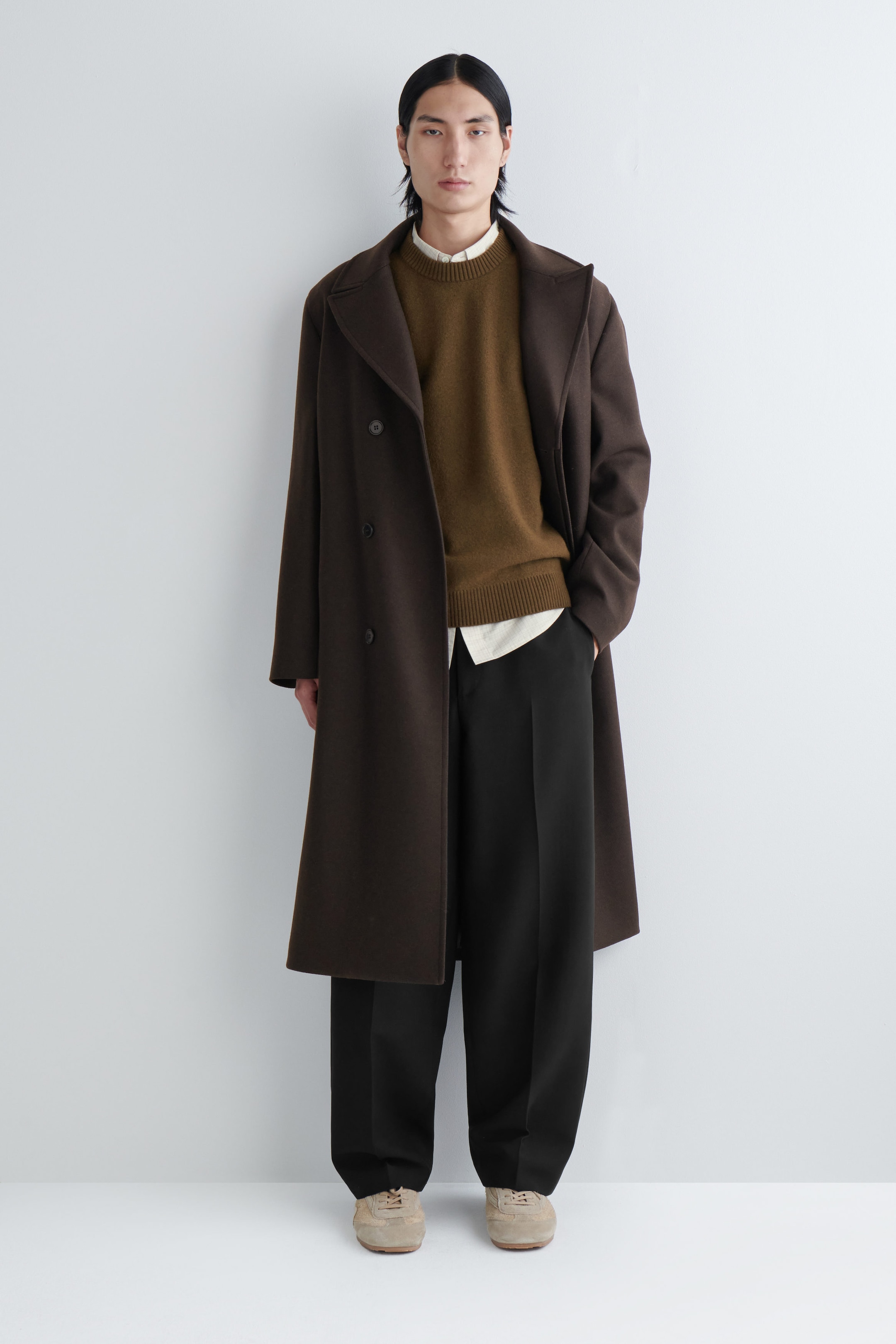 BOILED-WOOL CREW-NECK JUMPER