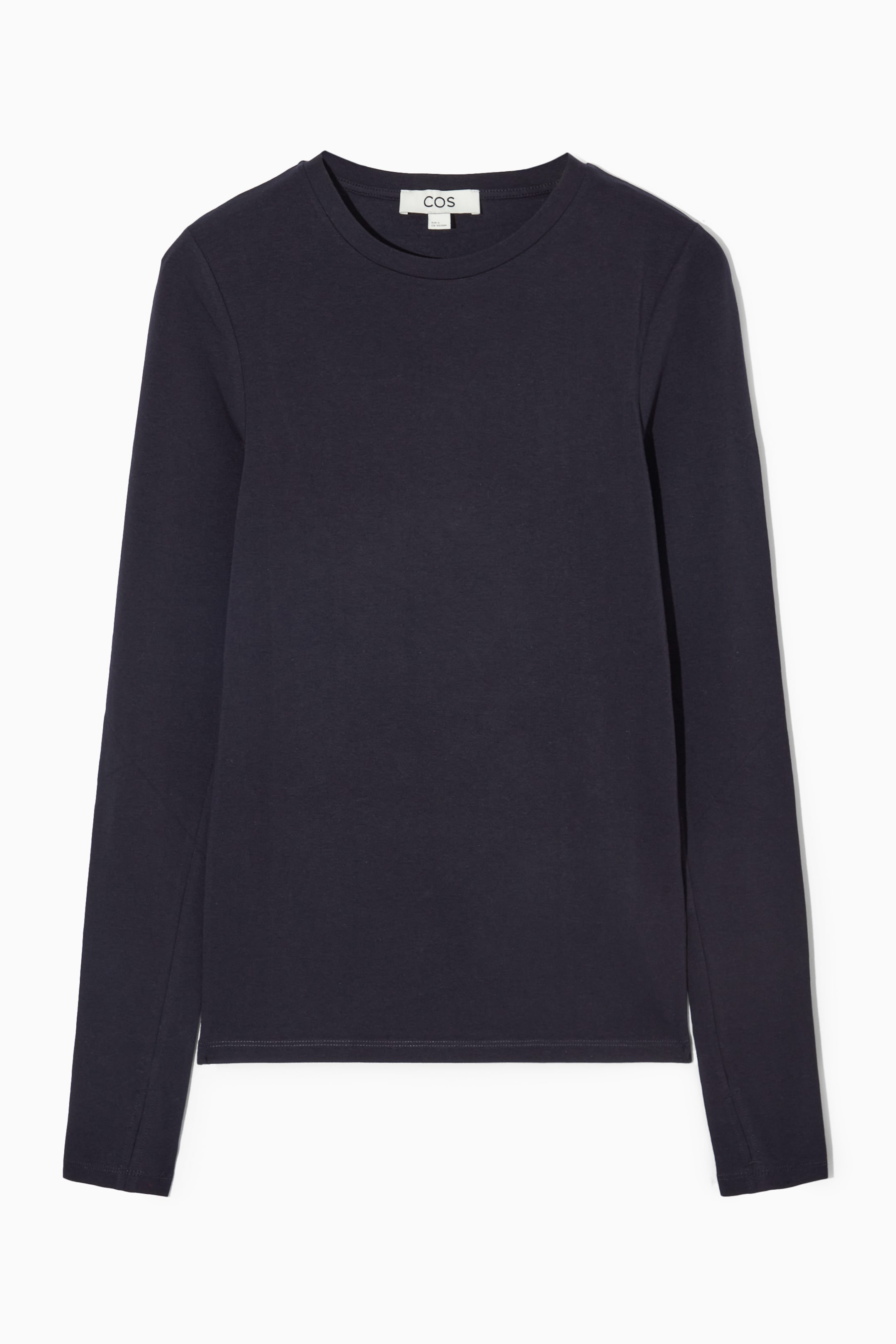 View larger image: SLIM LIGHTWEIGHT LONG-SLEEVED TOP - NAVY - Ladies | H&M GB 5