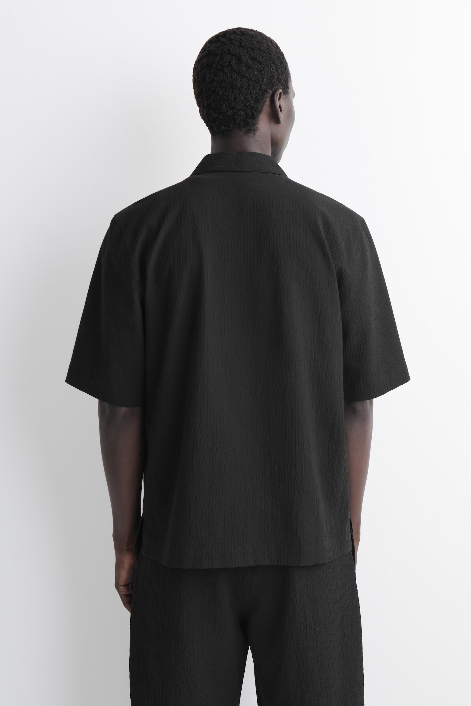 SEERSUCKER RESORT SHIRT - BLACK/DARK BROWN/GREY / CHECKED - 6
