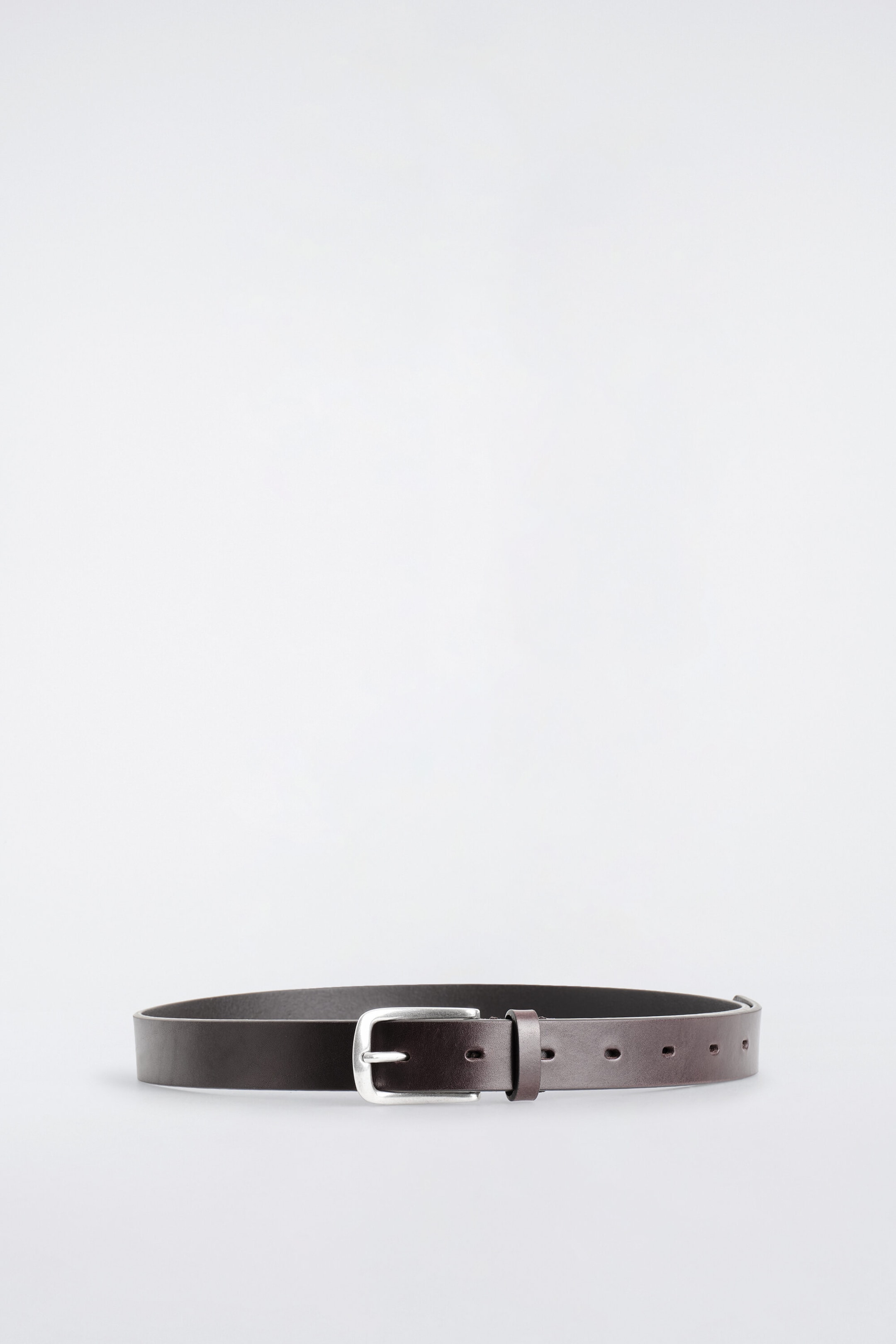 SQUARE-BUCKLE LEATHER BELT