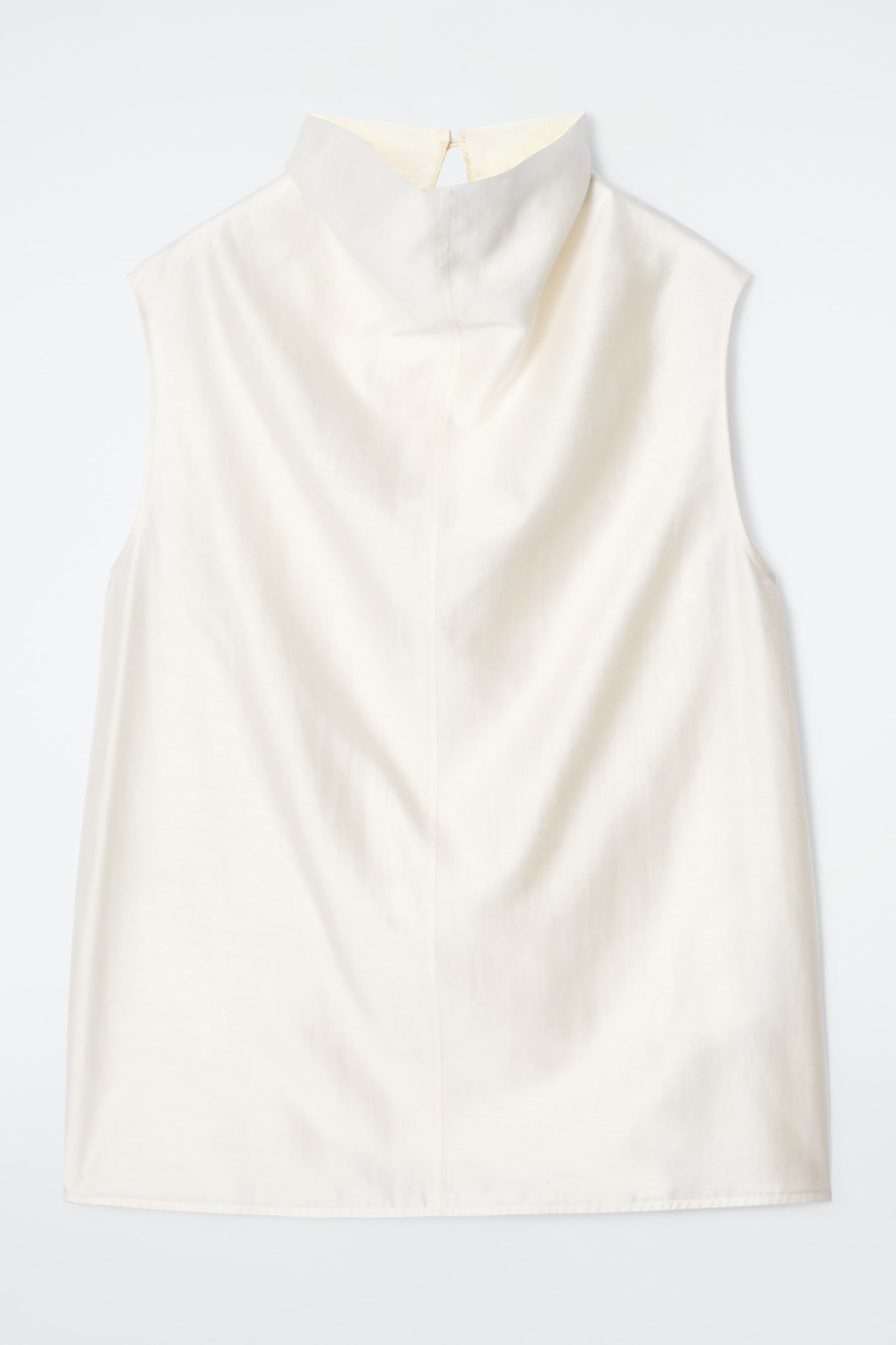 Agrandir l'image: BLOUSE SANS MANCHES À COL CHEMINÉE - IVOIRE - FEMME | H&M CH 1