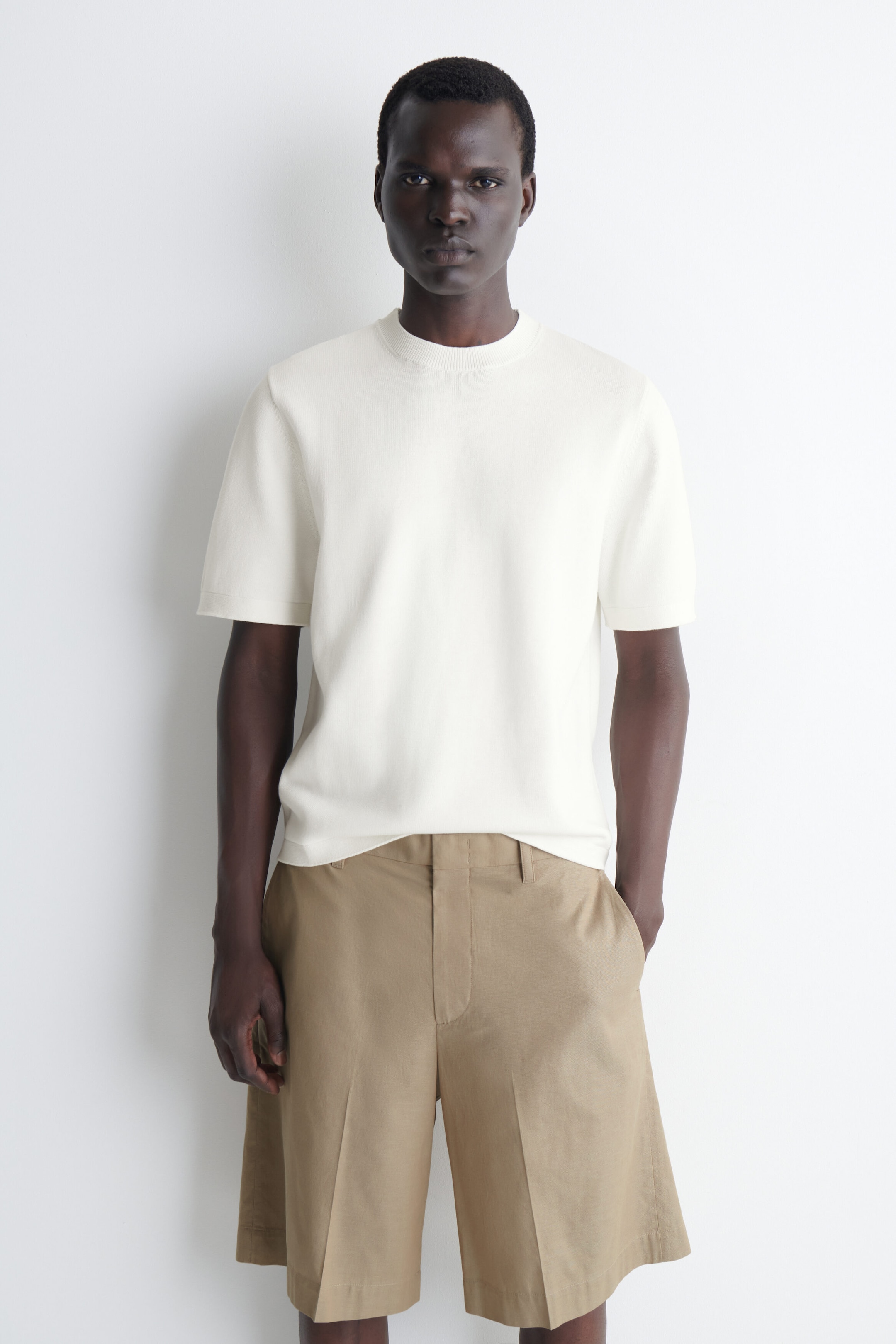KNITTED COTTON T-SHIRT