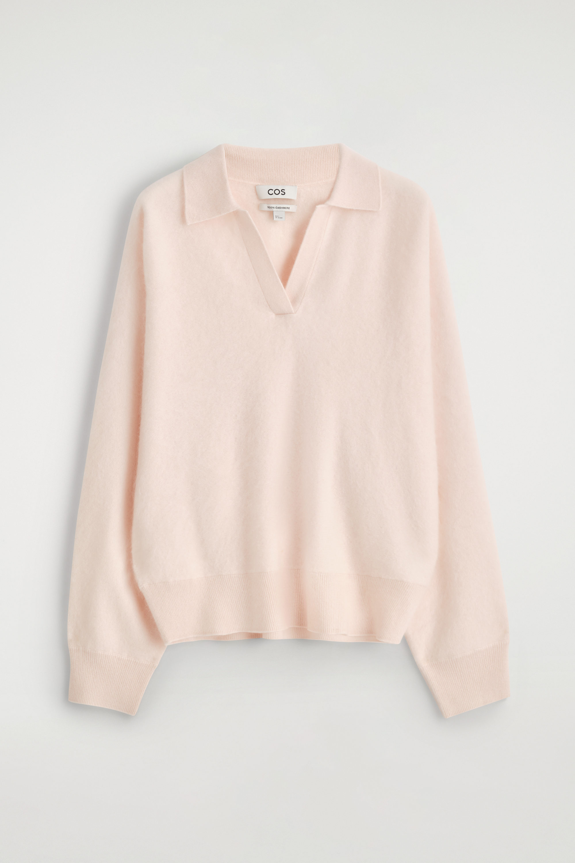 BRUSHED-CASHMERE POLO JUMPER