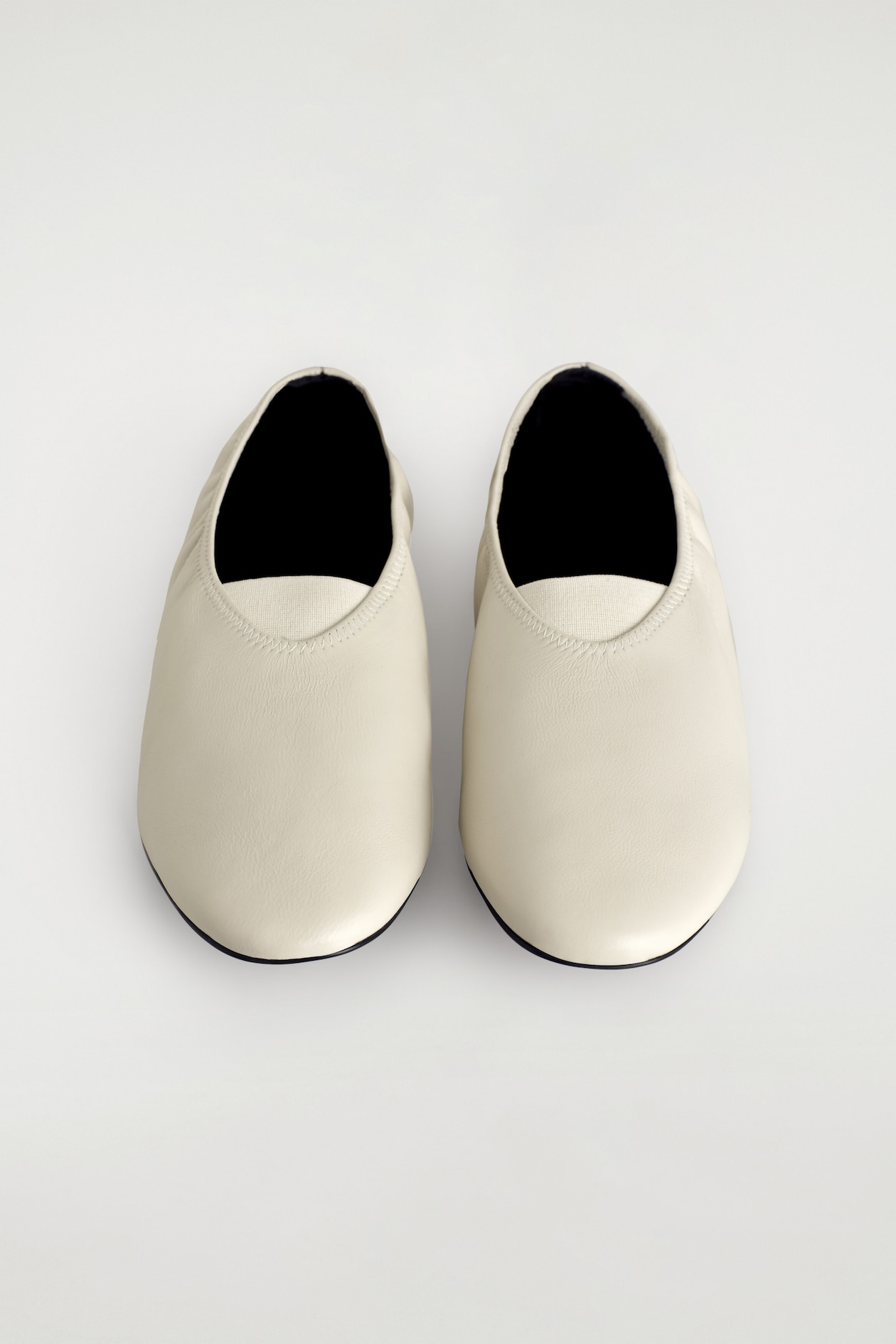 SOFT BALLERINA PUMPS — IVORY