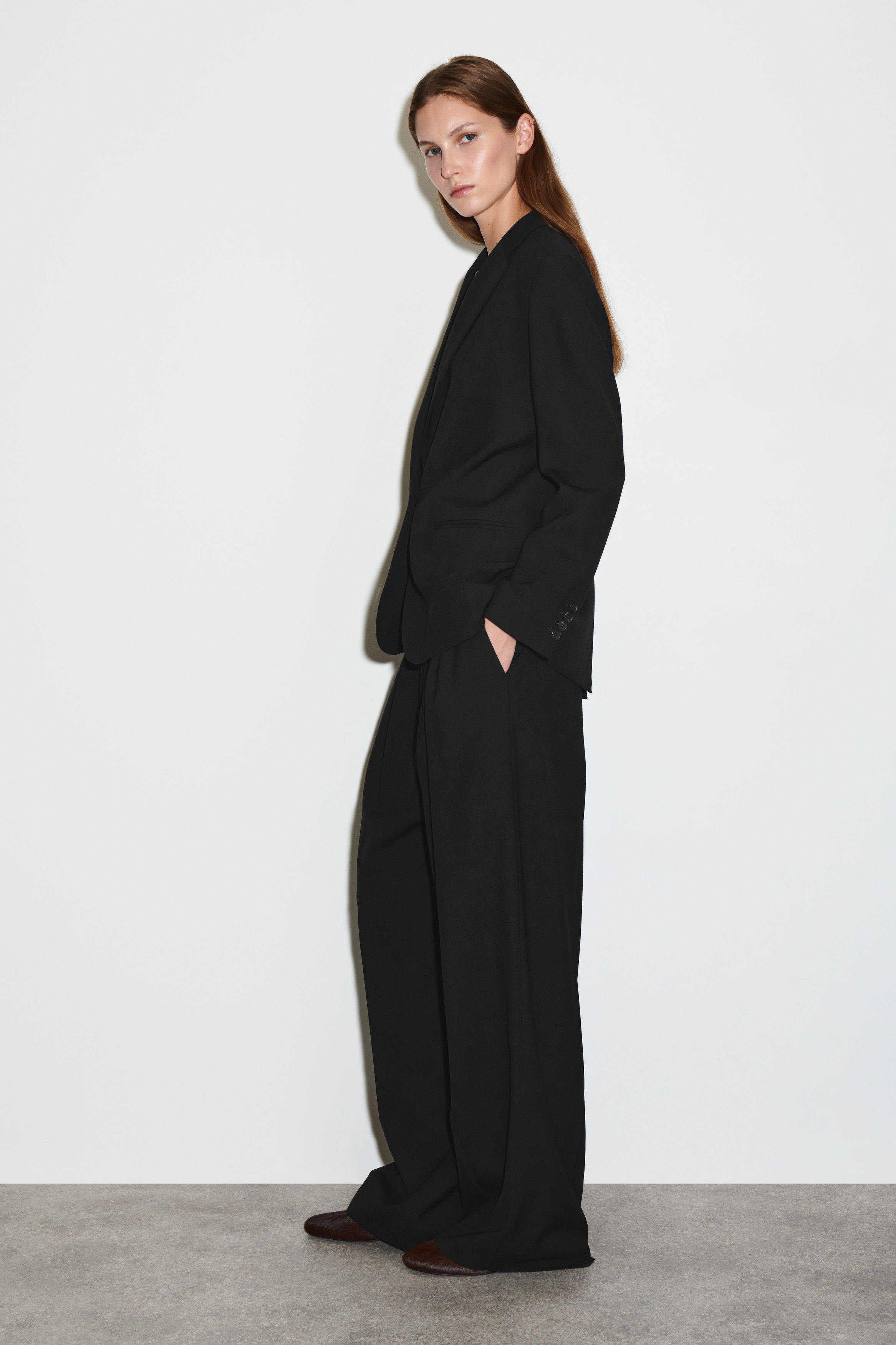 WOOL-BLEND BLAZER - BLACK | COS US