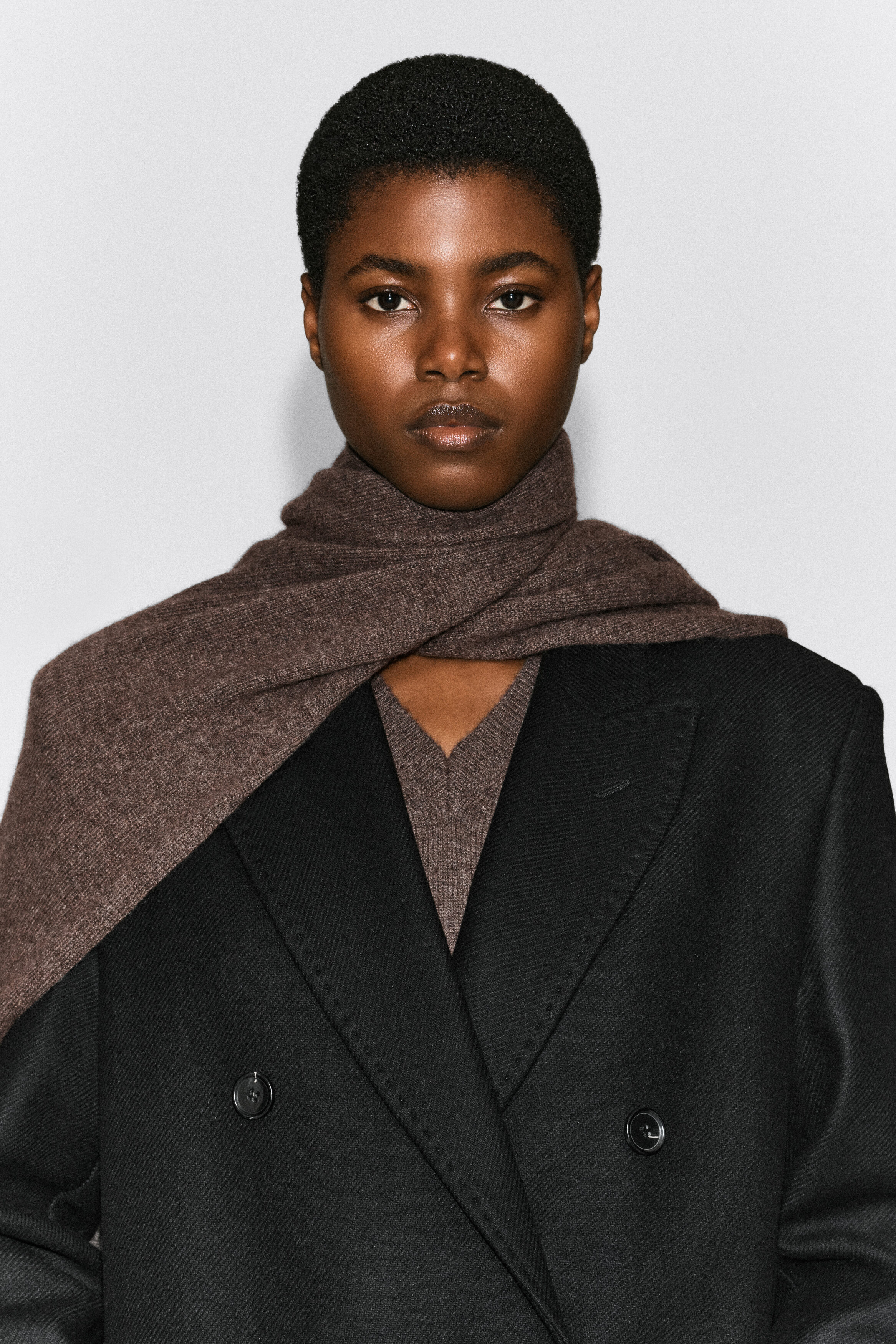 PURE CASHMERE SCARF - BROWN MÉLANGE | COS US