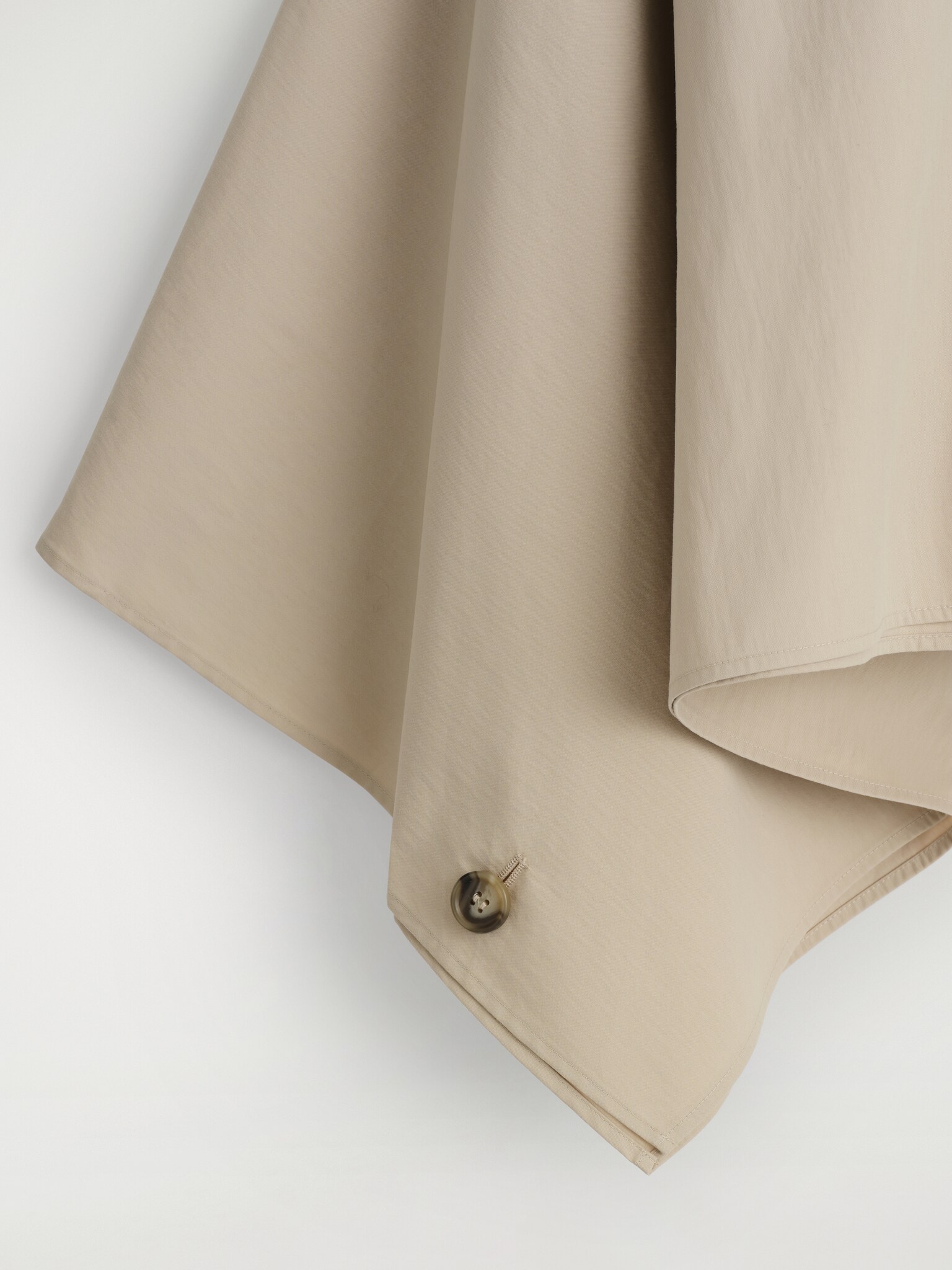 TRENCH CROPPED IN STILE MANTELLA - BEIGE CHIARO/MARRONE SCURO - 4