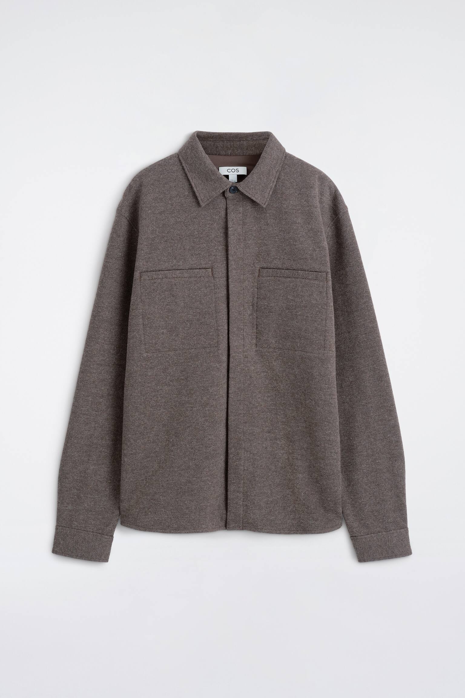 RELAXED MÉLANGE JERSEY OVERSHIRT - 1