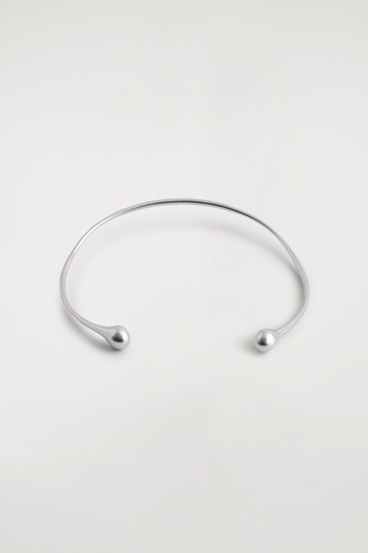 TEARDROP CUFF NECKLACE — SILVER