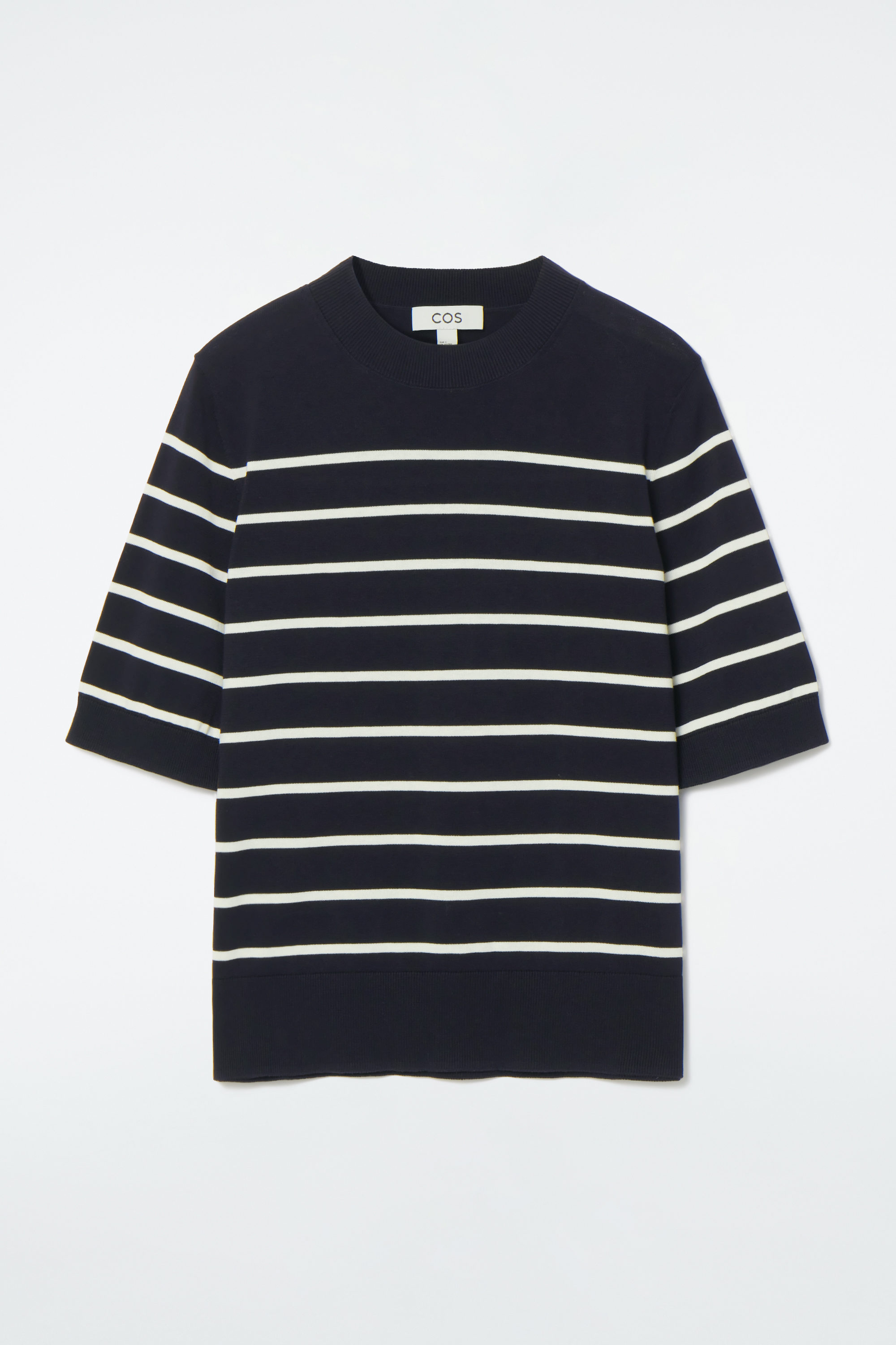 Tシャツ・カットソー Other Knit Border Short Sleeve T Shirt (3color) Women's Casual Colorblocked Striped Short Sleeve Top Round