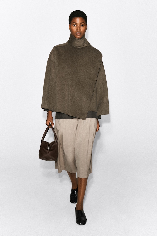 SCARF JACKET — BROWN