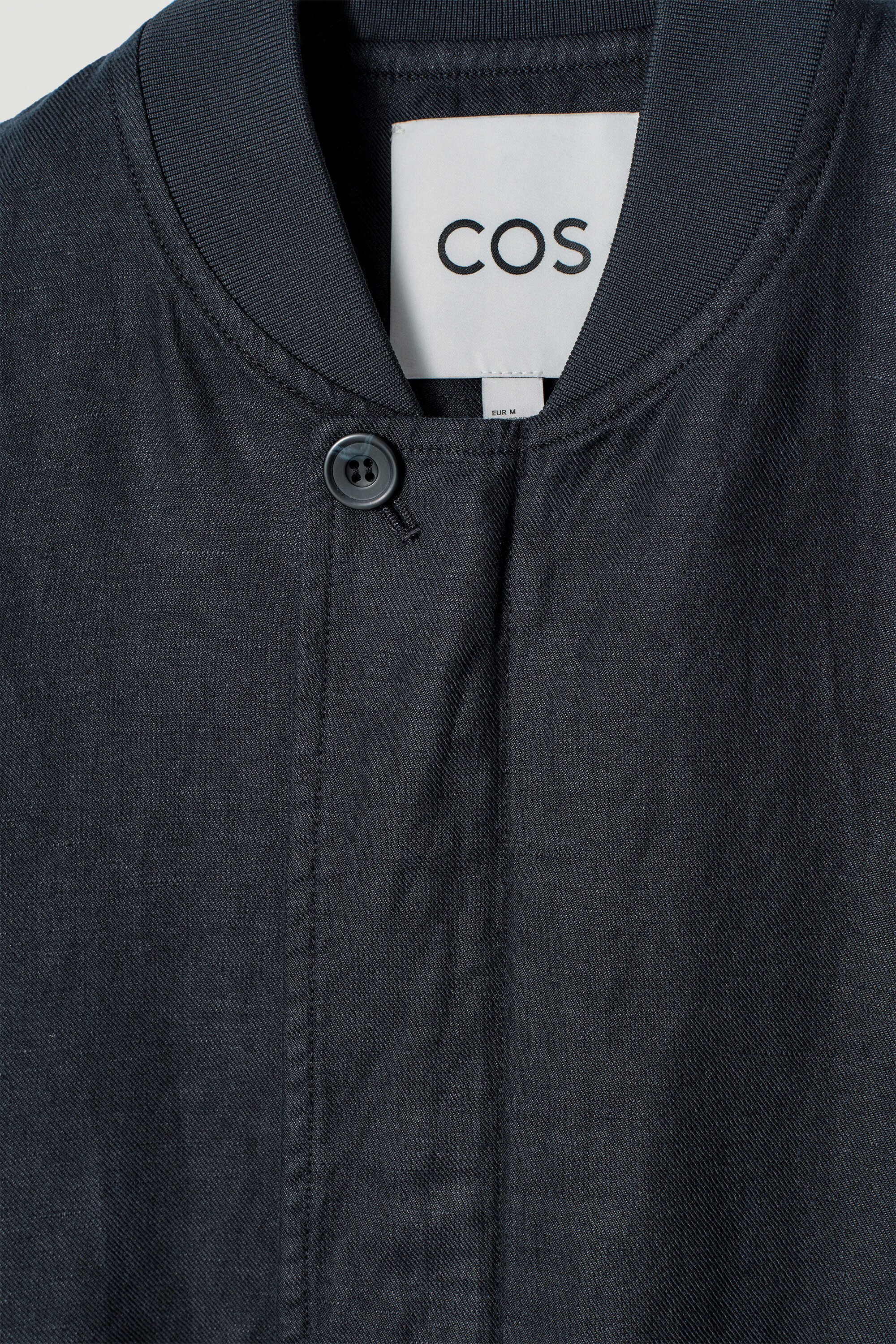 LINEN BOMBER JACKET - INDIGO | COS