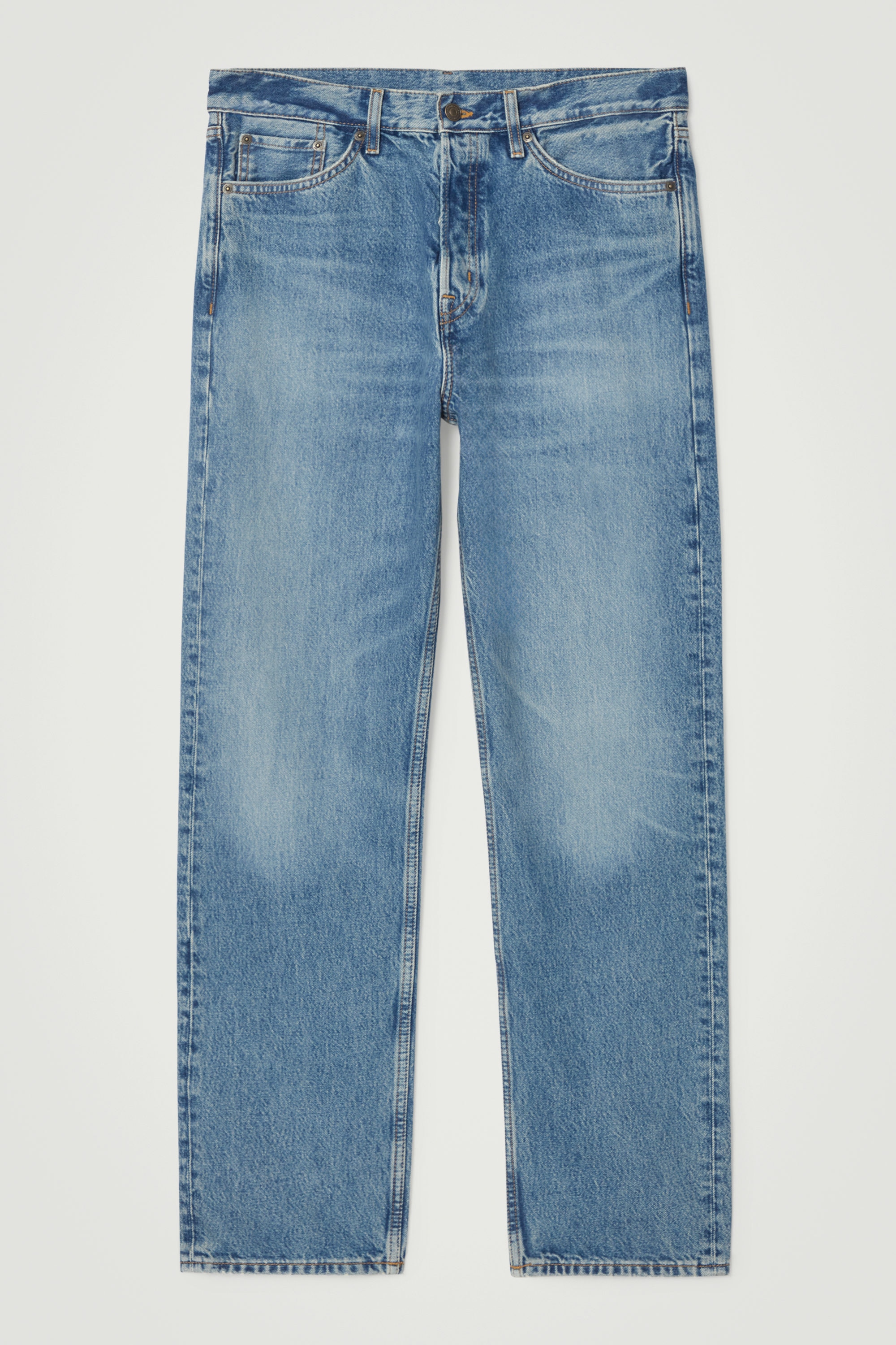SIGNATURE STRAIGHT-LEG JEANS - BLUE | COS
