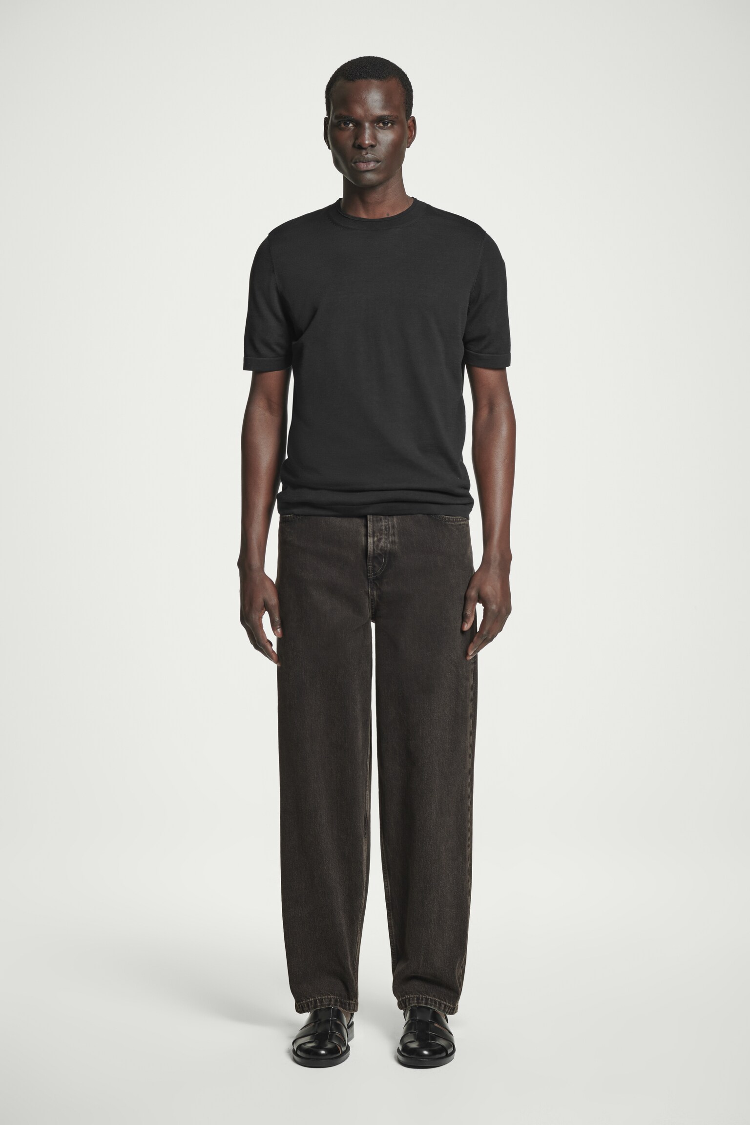 DOME STRAIGHT-LEG JEANS - BLACK/BLACK/DARK BLUE/DARK GREY/MOLE / HERRINGBONE/BEIGE