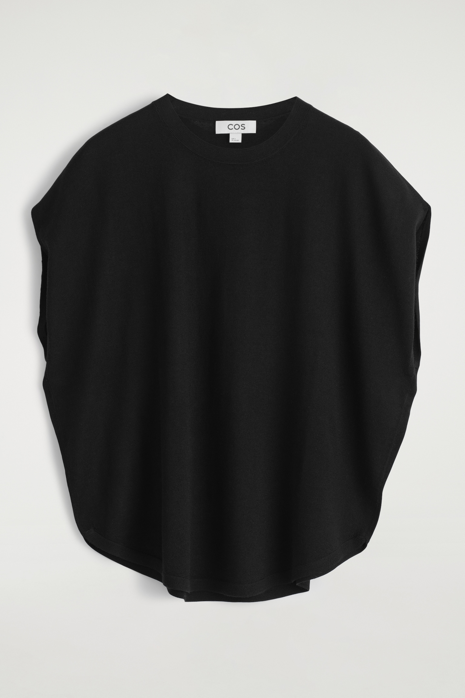 TOP DE LANA MERINO DE CORTE CIRCULAR - NEGRO/GRIS JASPEADO - 2
