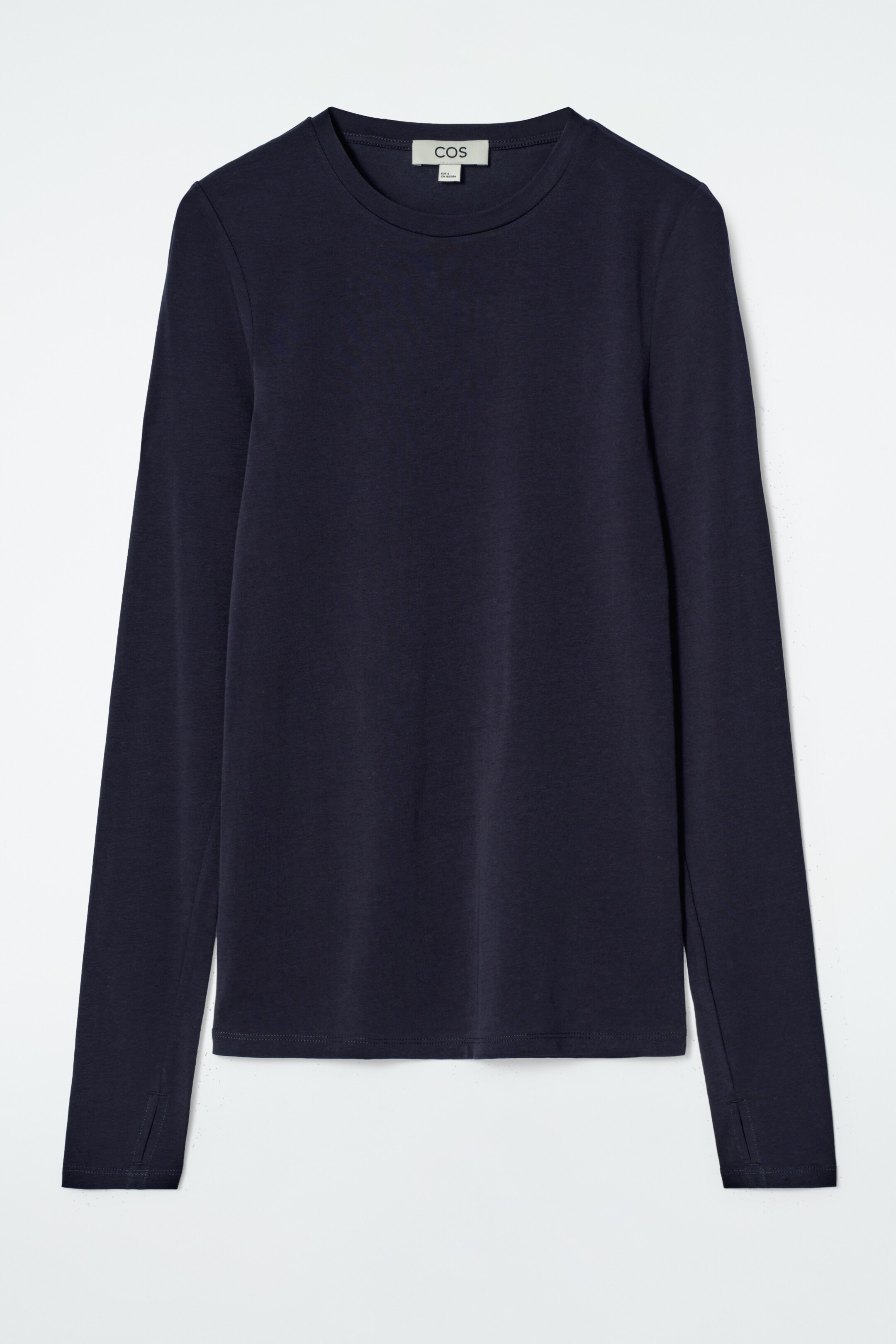 View larger image: SLIM LIGHTWEIGHT LONG-SLEEVED TOP - NAVY - Ladies | H&M GB 6
