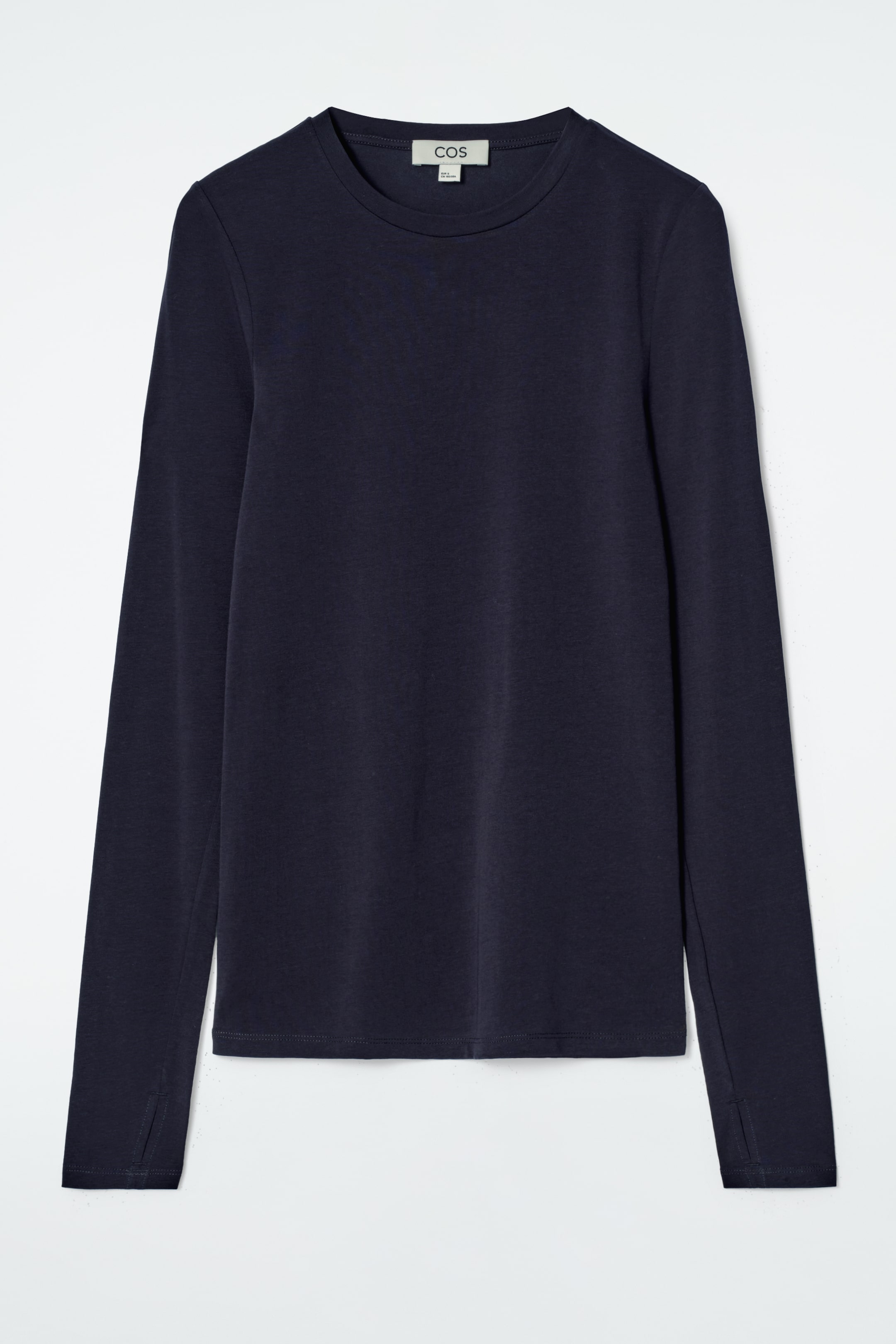 Zobrazit větší obrázek: SLIM LEHKÝ TOP S DLOUHÝM RUKÁVEM - TMAVĚ MODRÁ - ŽENY | H&M CZ 6