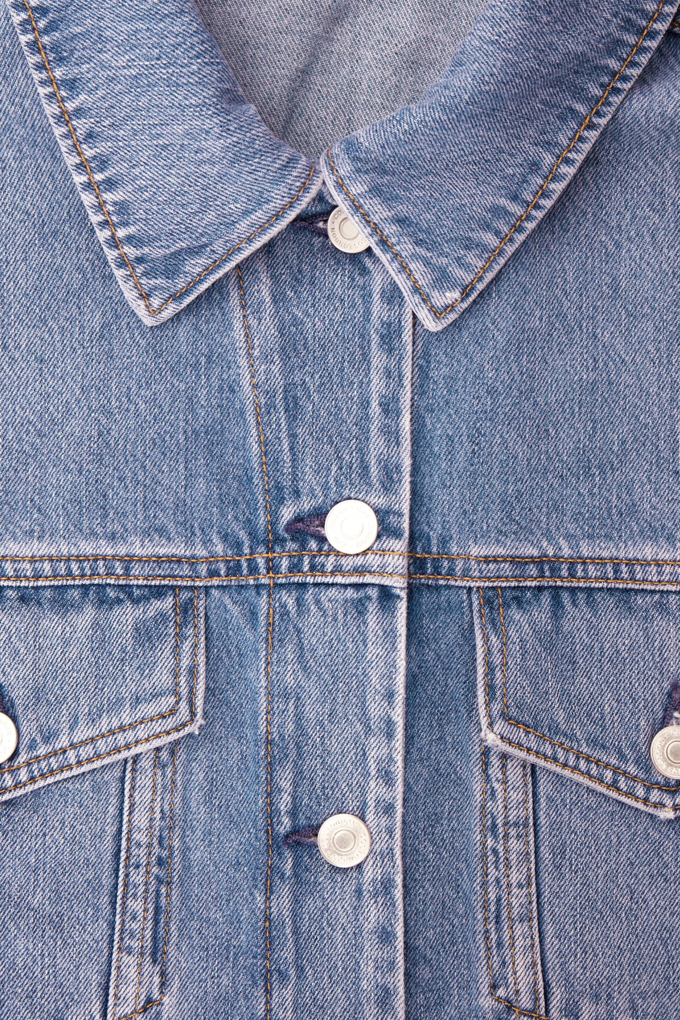 Agrandir l'image: SURCHEMISE COURTE OVERSIZE DENIM - BLEU CIEL - FEMME | H&M CH 2
