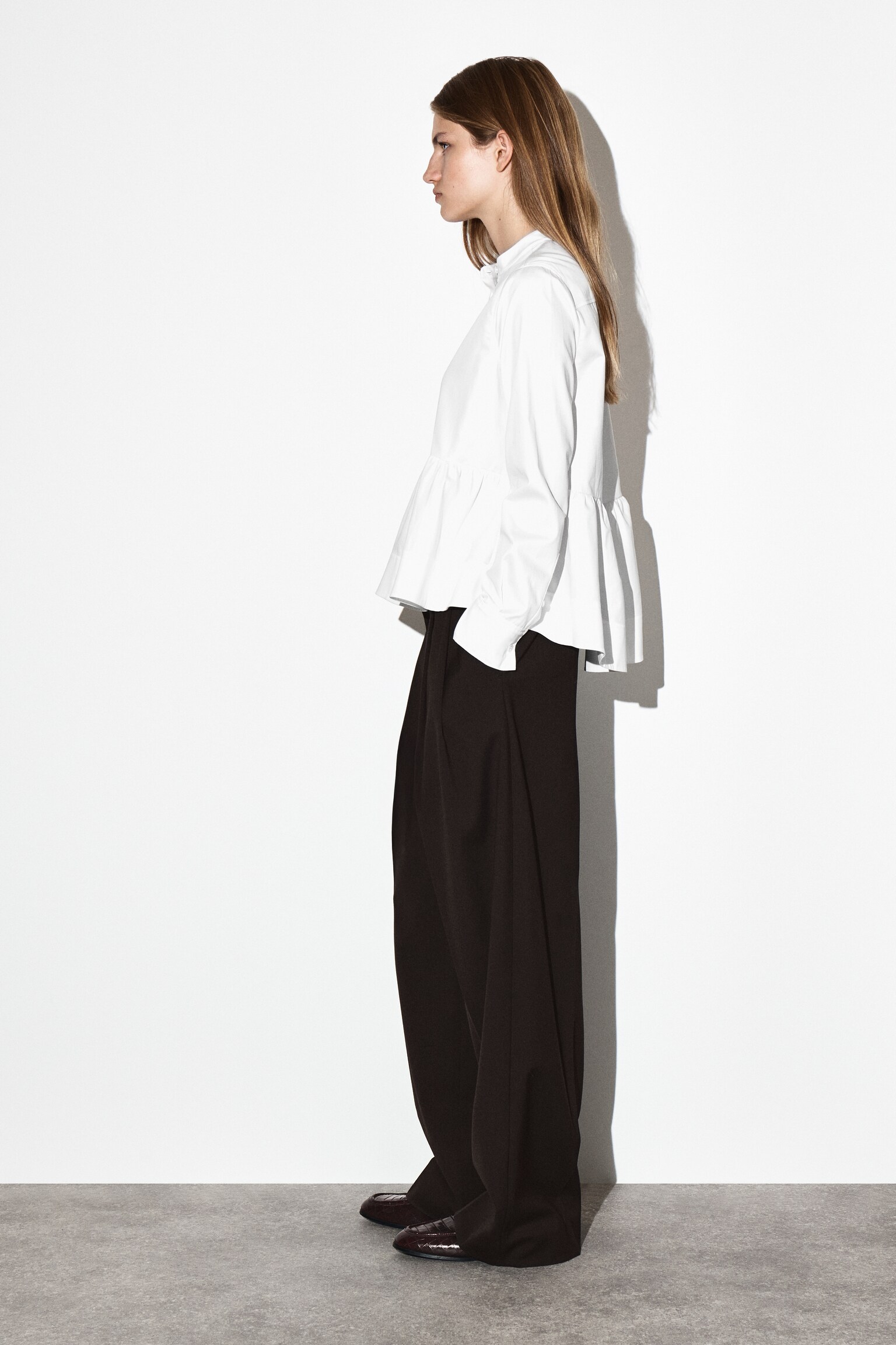 CHEMISE À BASQUE EN COTON - BLANC - 6