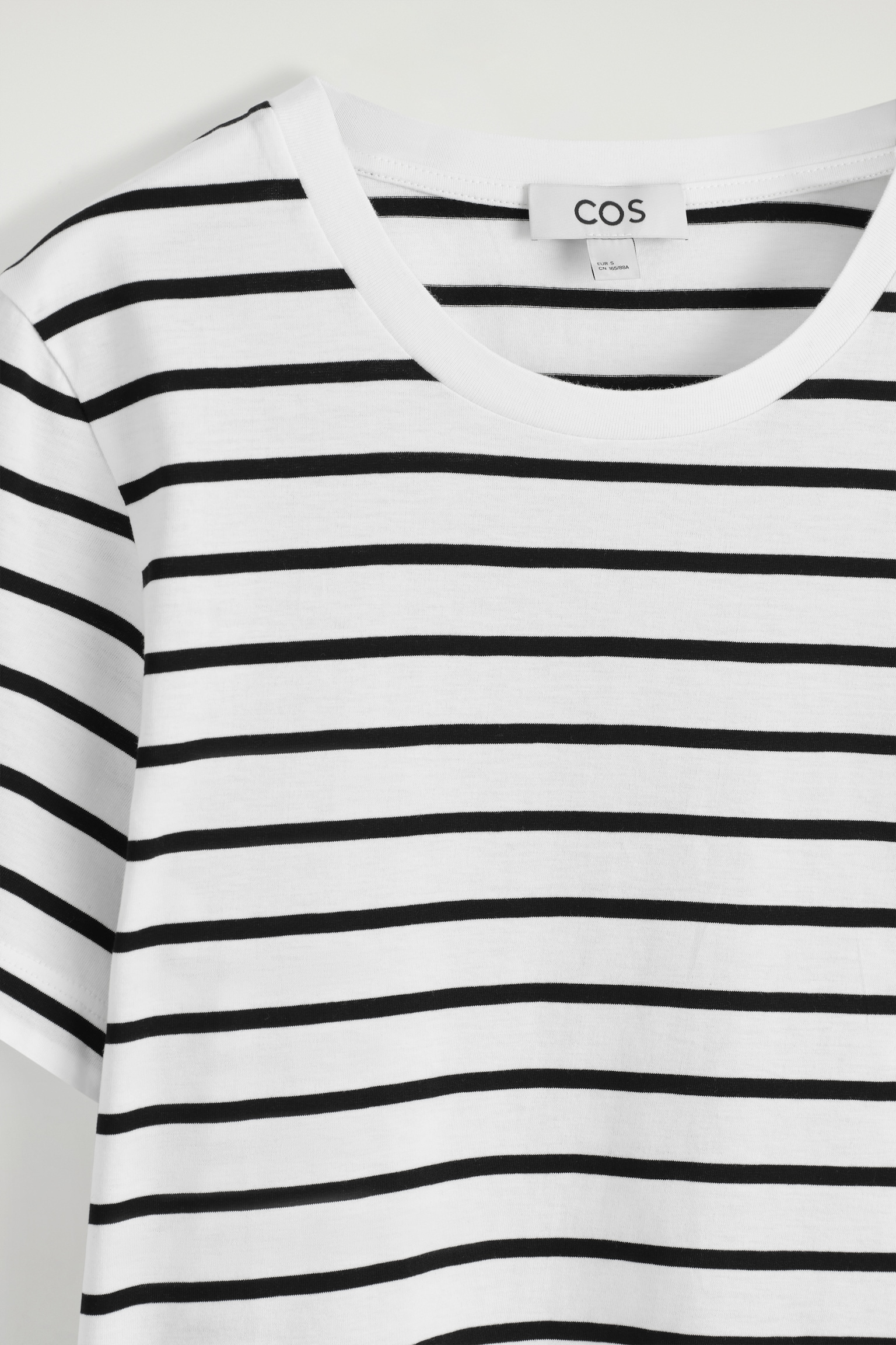 T-SHIRT AUS BAUMWOLLE MIT RUNDHALSAUSSCHNITT - WEISS/GESTREIFT/WEISS/SCHWARZ/NAVYBLAU/HELLGRAU MELIERT/HELLBLAU/HELLGELB/GRAU MELIERT/DUNKLES KHAKI - 4