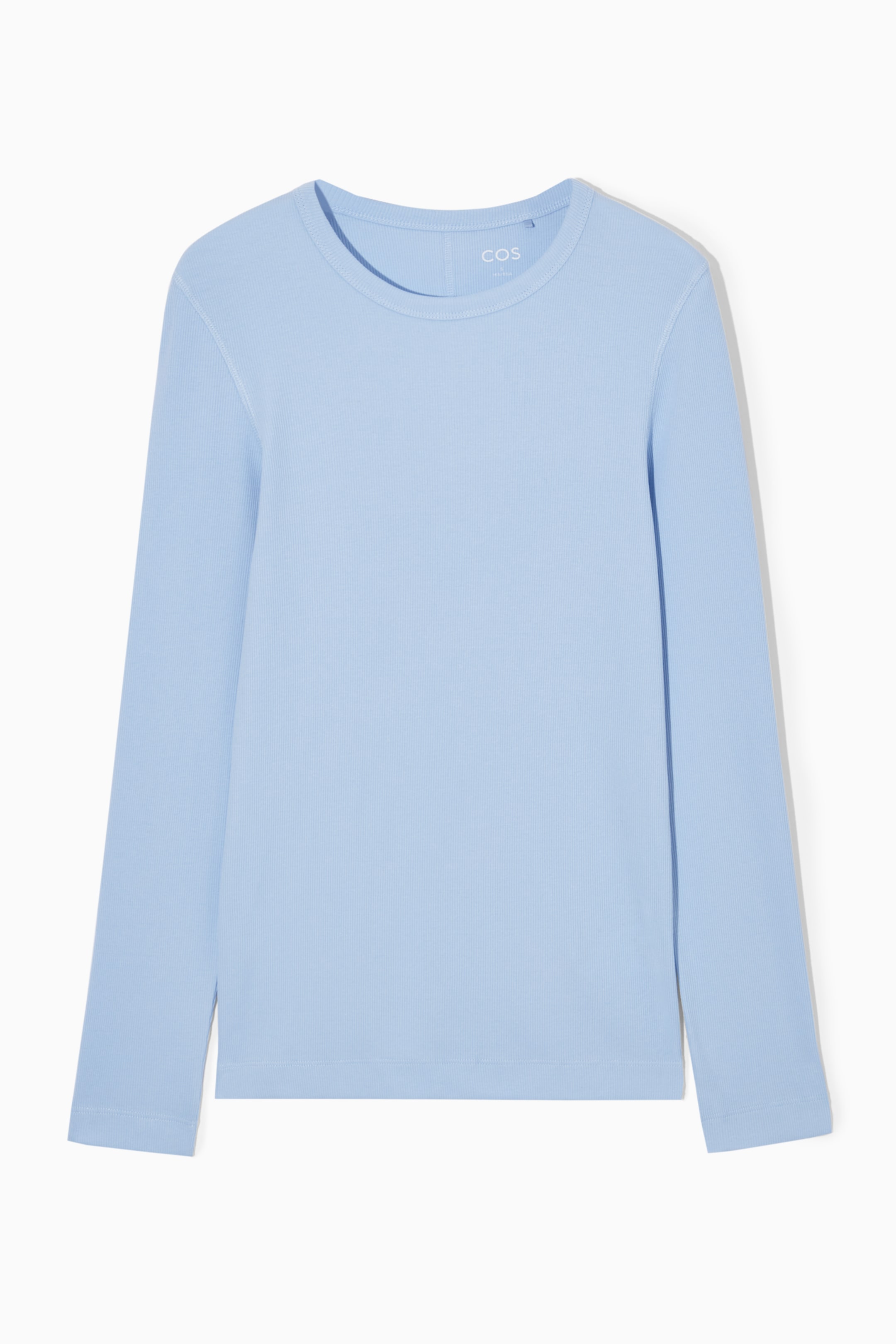 Vezi imaginea mai mare: RIBBED JERSEY LONG-SLEEVED TOP - LIGHT BLUE - FEMEI | H&M RO 1