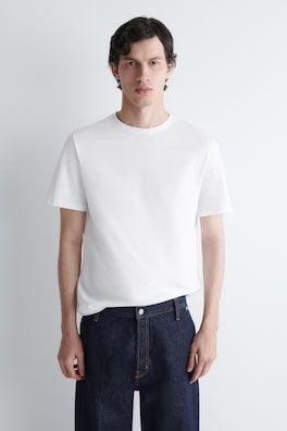 3-PACK COTTON CREW-NECK T-SHIRTS — NAVY / WHITE / GRAY 2