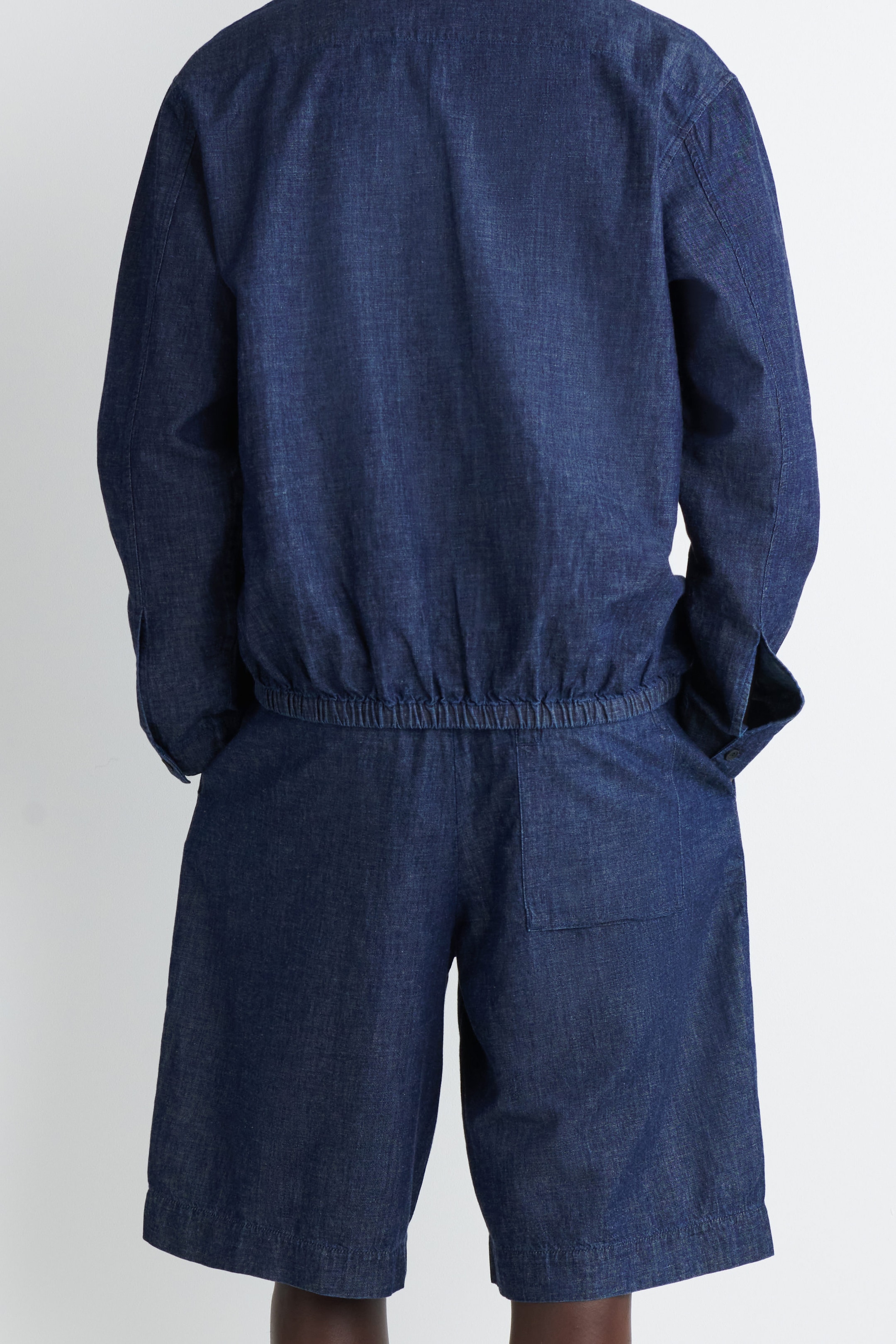 DRAWSTRING DENIM SHORTS