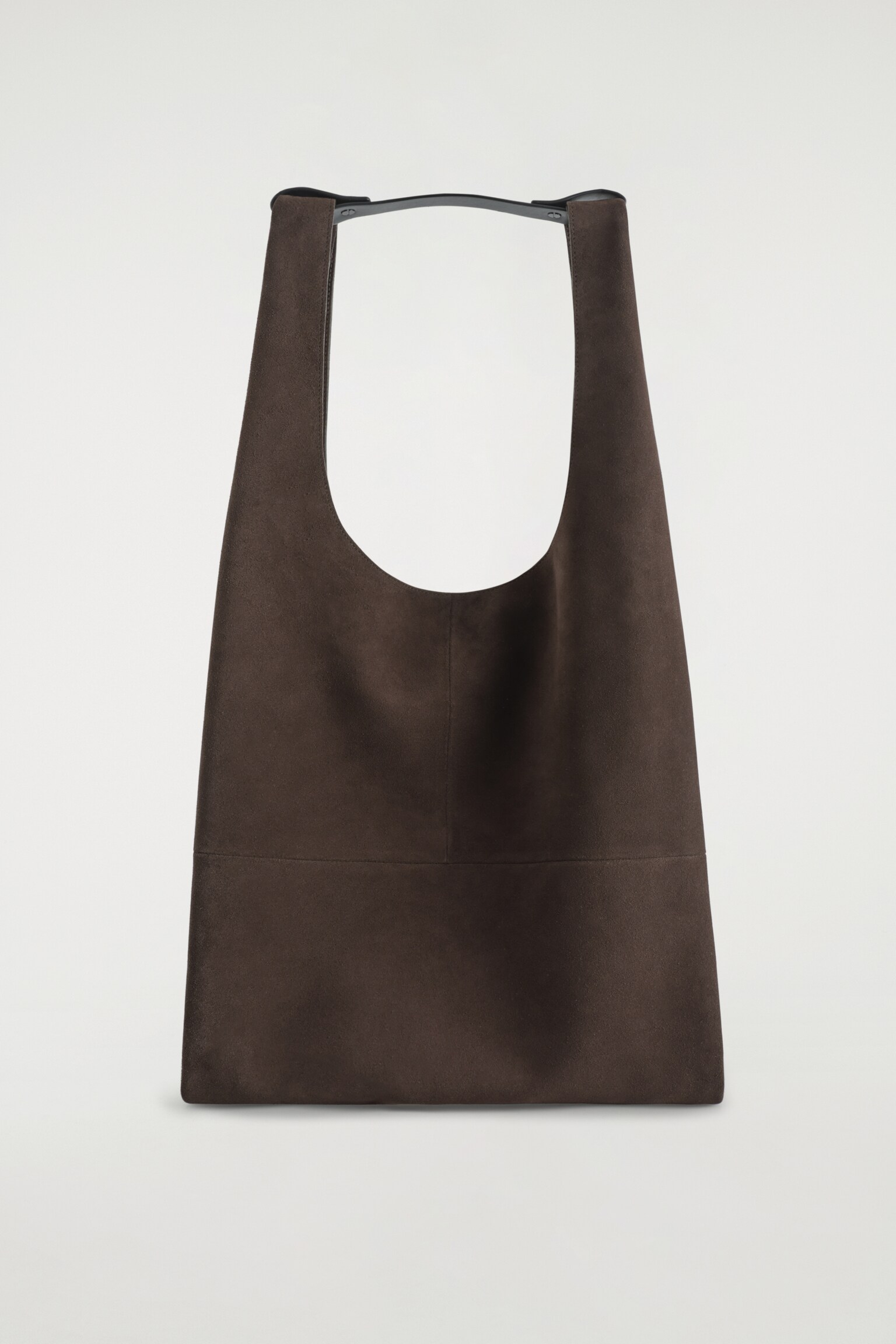 BOLSO TOTE DESESTRUCTURADO - ANTE - CHOCOLATE/AZUL MARINO/GRIS - 2