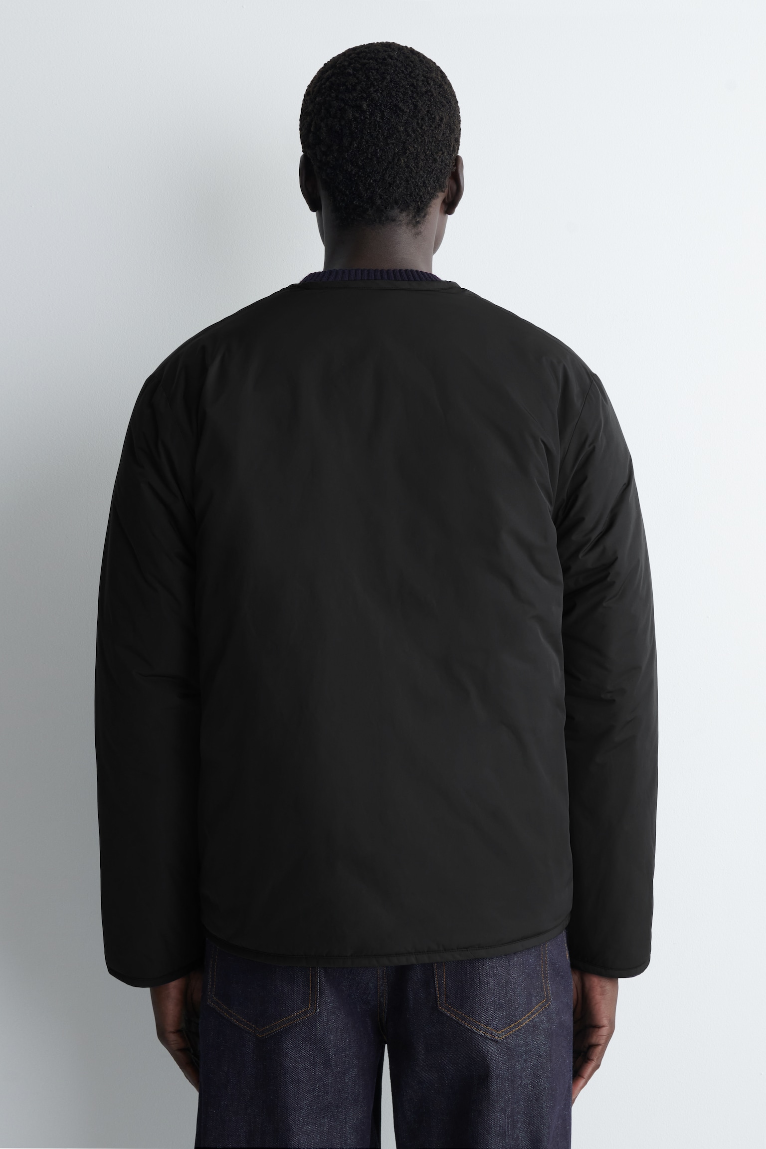 REVERSIBLE QUILTED JACKET - NOIR/GRIS CLAIR - 6