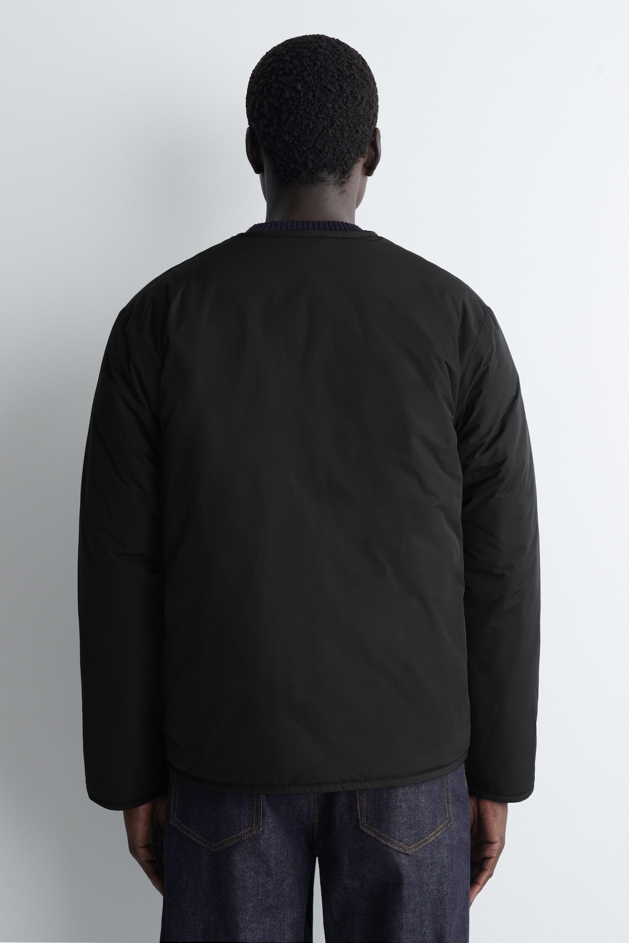 REVERSIBLE QUILTED JACKET — BLACK