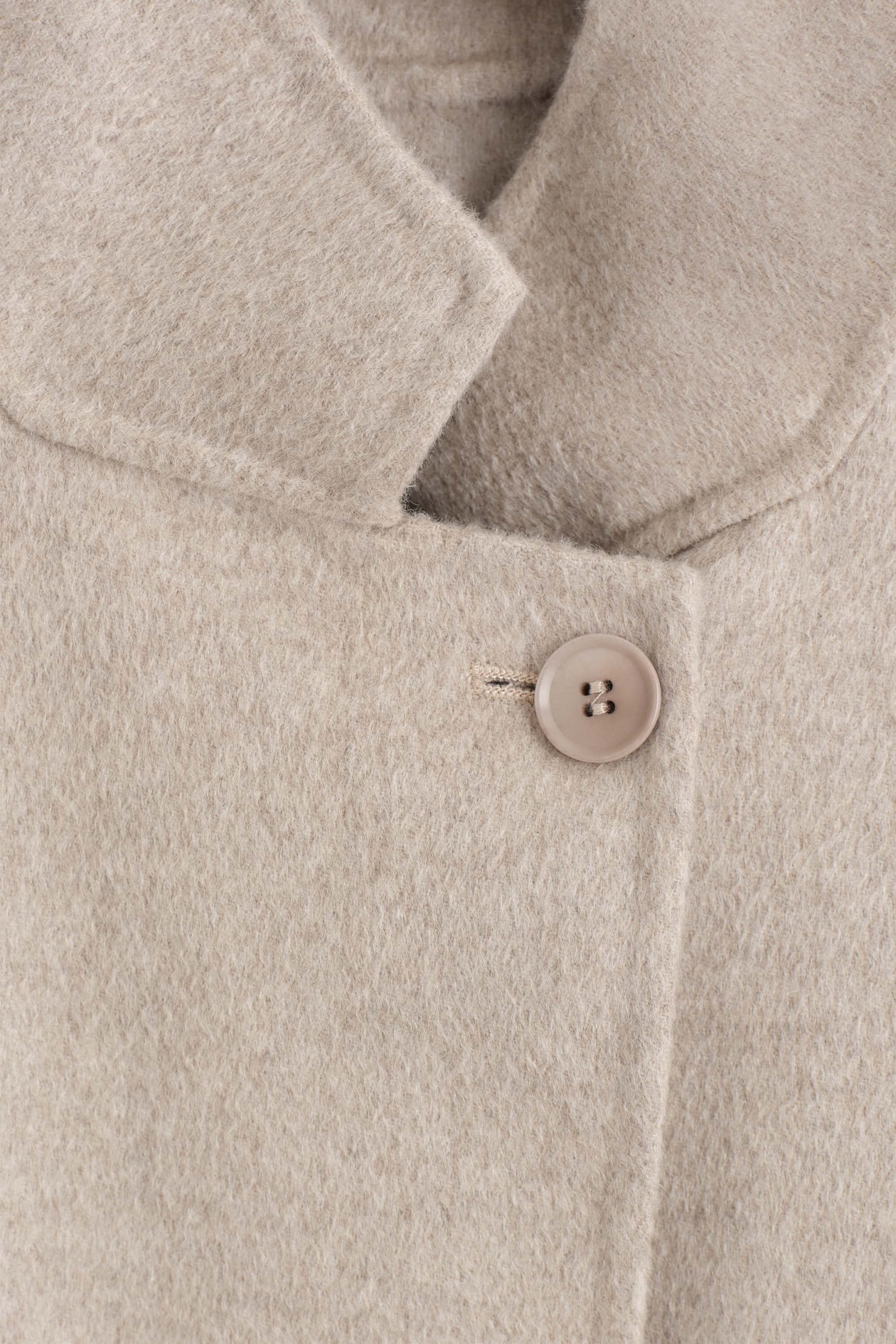 DOUBLE-FACED CASHMERE MOCK-NECK JACKET — OAT