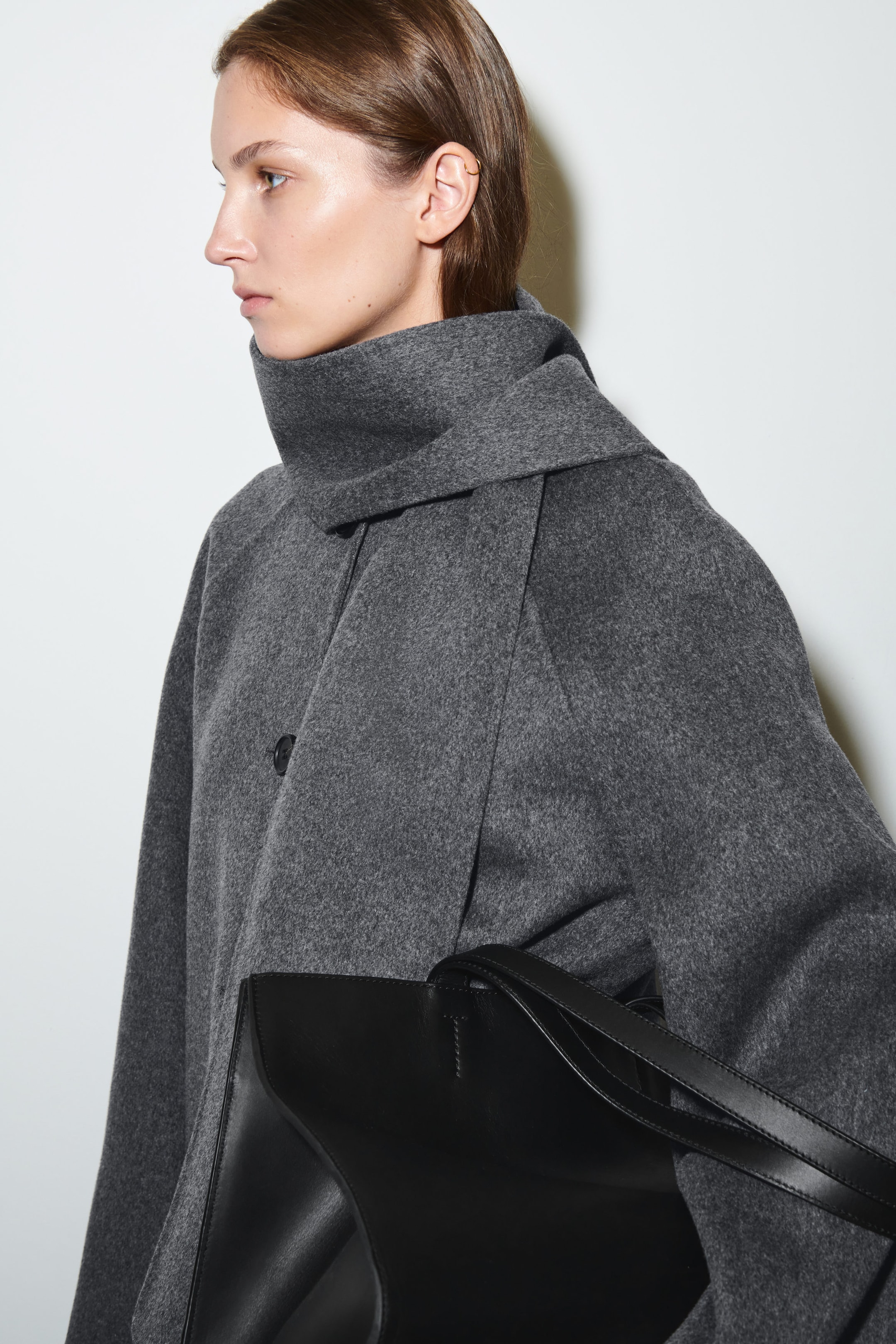 DOUBLE-FACED WOOL SCARF JACKET