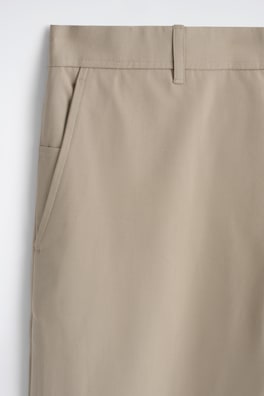 COTTON REGULAR-FIT STRAIGHT-LEG CHINOS — BEIGE 6