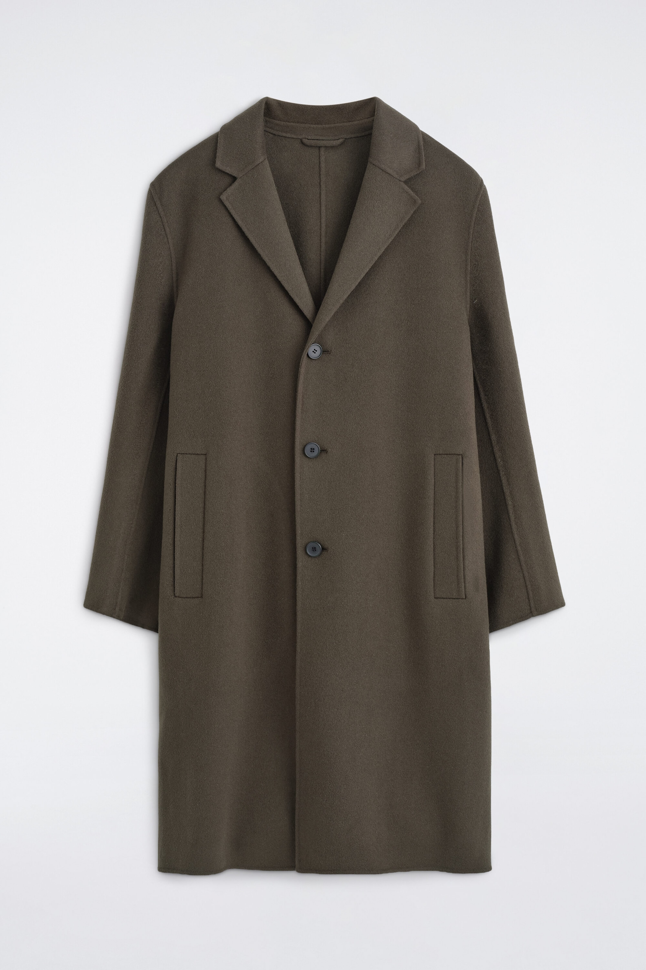 TAILORED DOUBLE-FACED WOOL-BLEND COAT