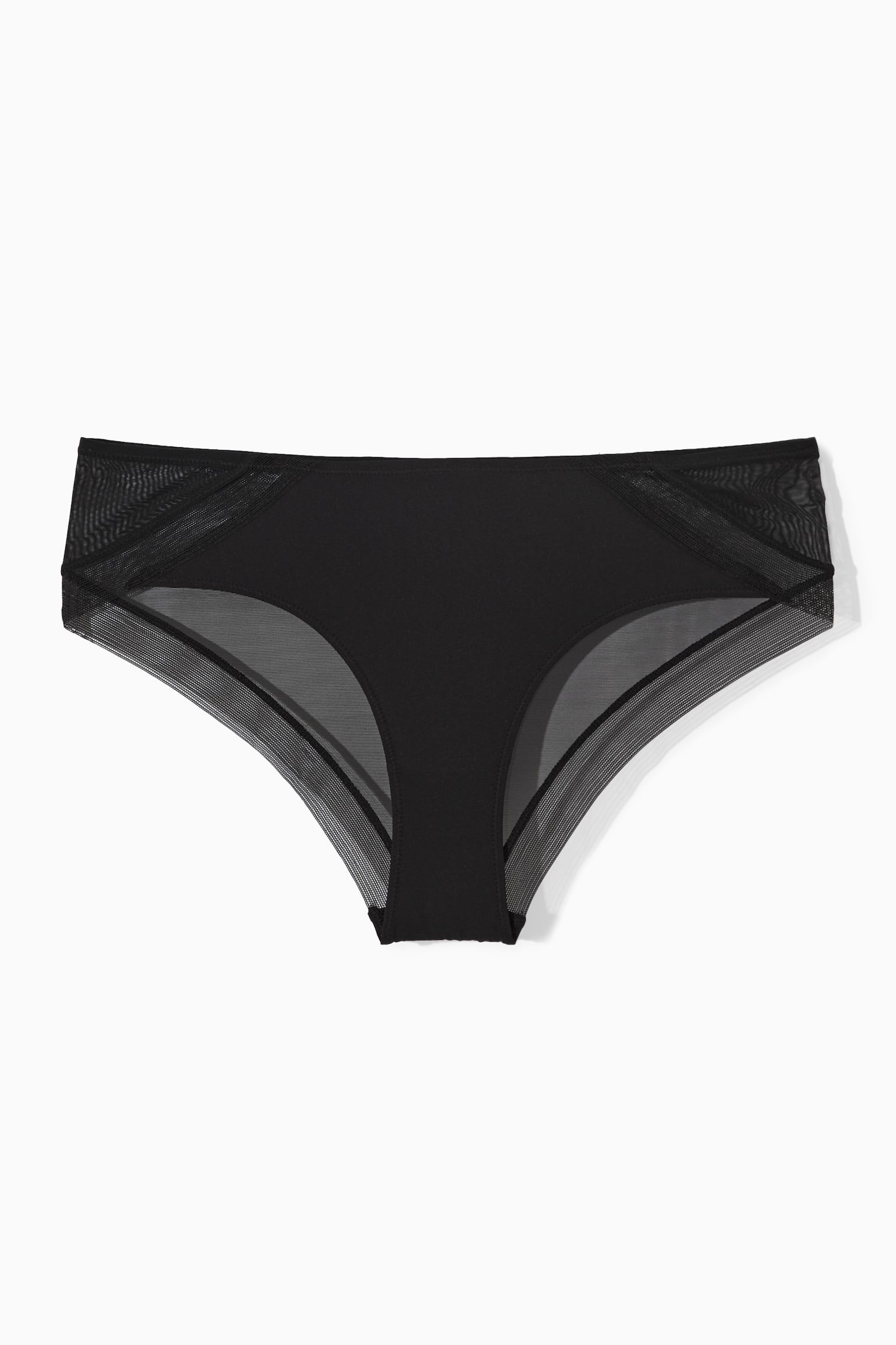 MESH-PANELLED BRIEFS - BLACK
