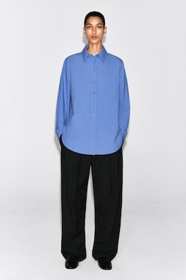 TAILORED PIMA COTTON SHIRT — BLUE 3