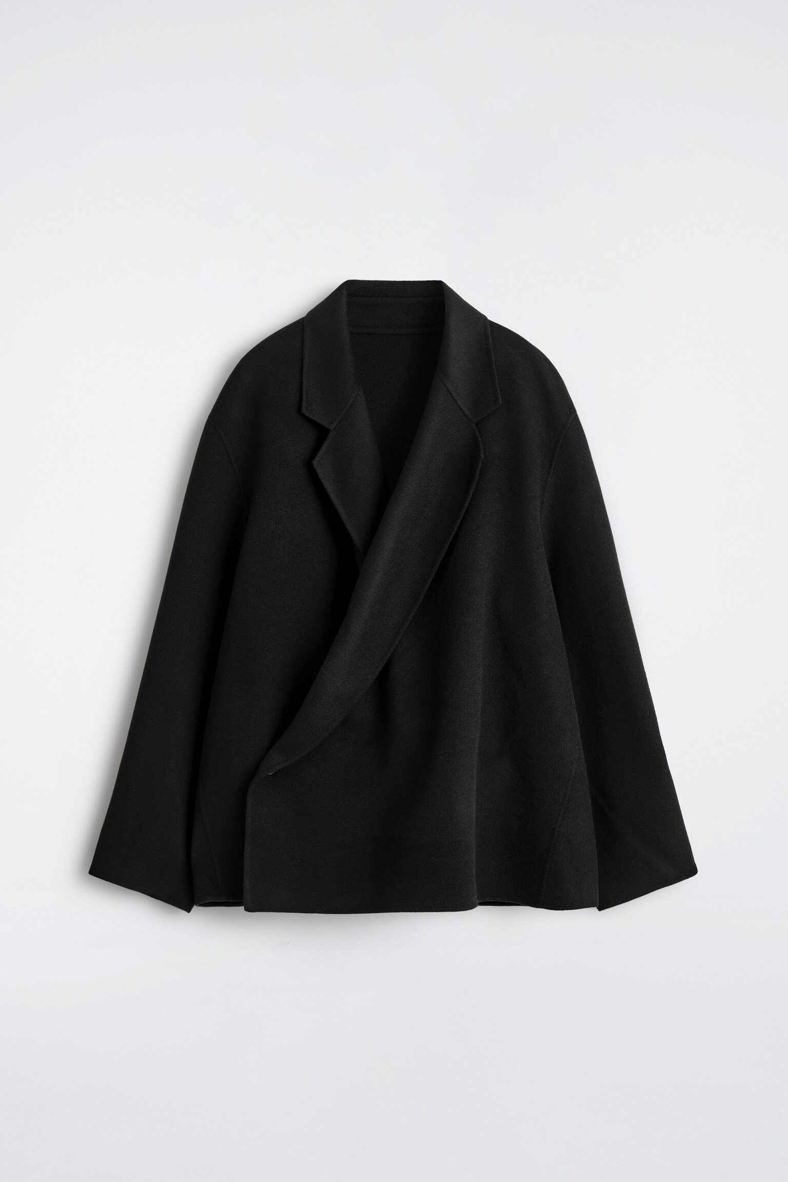 DVOJVRSTVOVÁ VLNENÁ KOŠEĽA - ČIERNA - 1