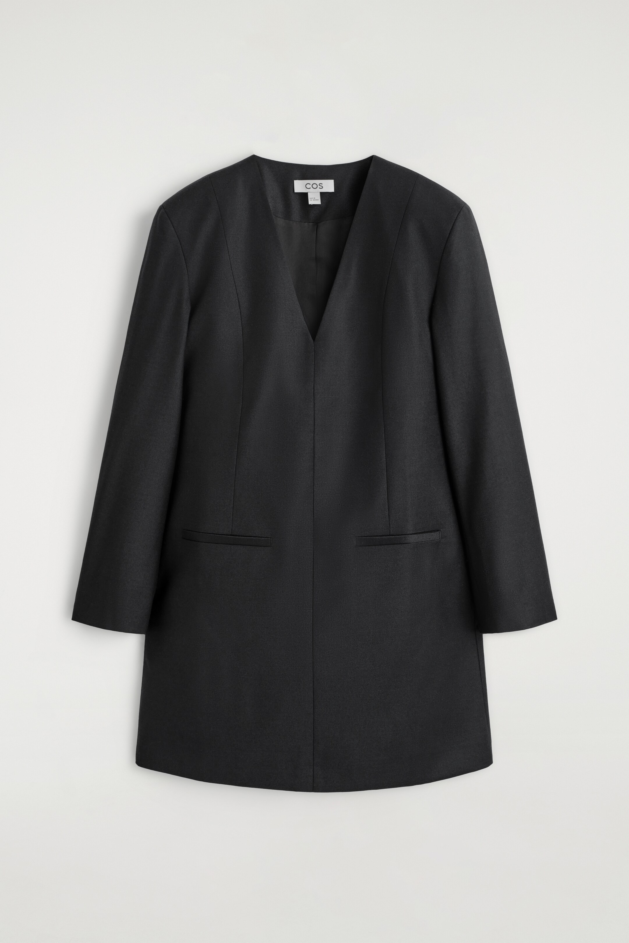 הצגת תמונה גדולה יותר: שמלת טוקסידו מפלנל צמר - שחור - Ladies | H&M IL 5