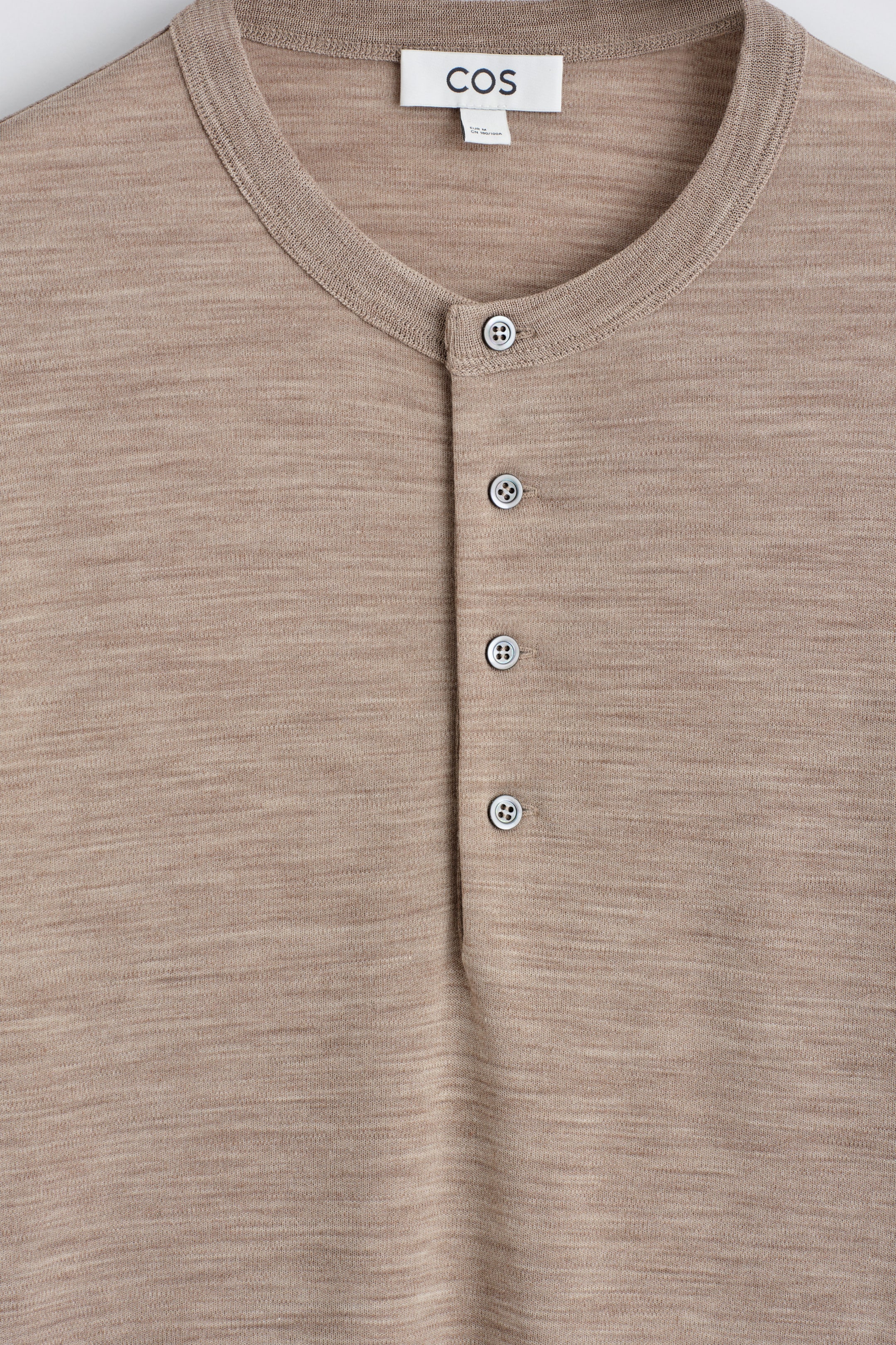 WOOL-BLEND HENLEY TOP