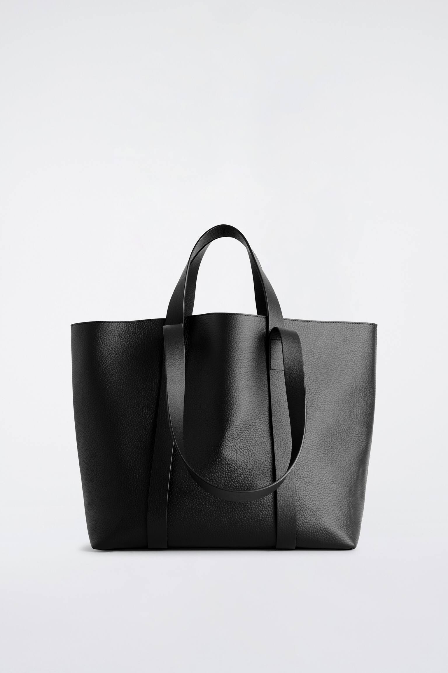 TABLEAU TOTE BAG - LEATHER - שחור - 1