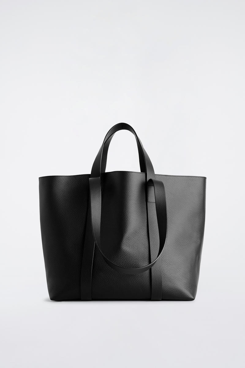 Sac En Cuir Noir Pour Homme Zara - Neuf Sans étiquette, Léger Défaut Au Fond