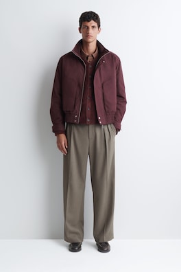 BRUSHED PURE CASHMERE V-NECK CARDIGAN — WINE RED 2