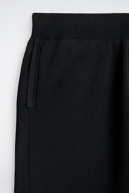 DOUBLE-FACED REGULAR-FIT STRAIGHT-LEG JOGGERS — BLACK 6